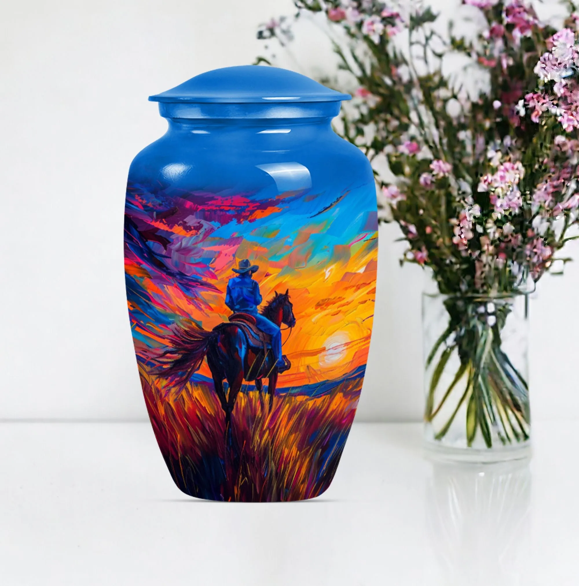 Cowboy Sensibility Memorial Urn for Invaluable Farewell