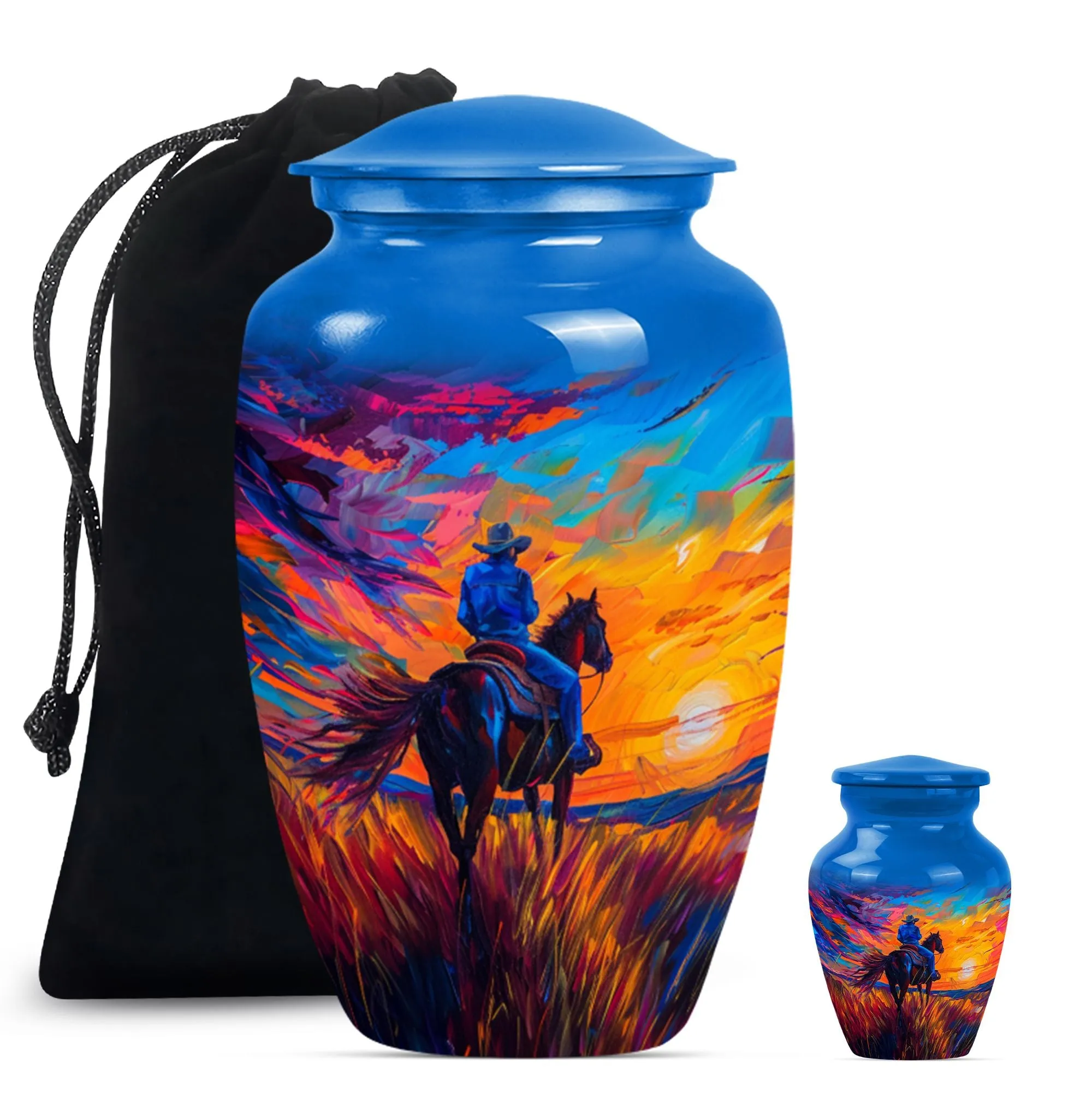 Cowboy Sensibility Memorial Urn for Invaluable Farewell