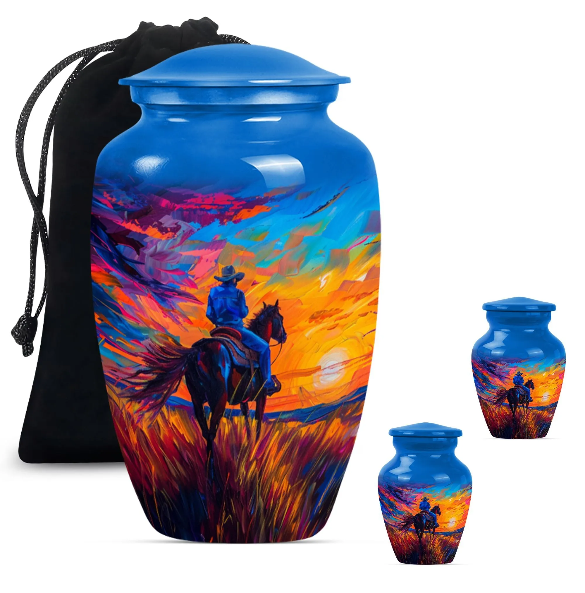 Cowboy Sensibility Memorial Urn for Invaluable Farewell