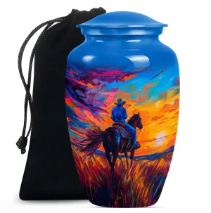 Cowboy Sensibility Memorial Urn for Invaluable Farewell