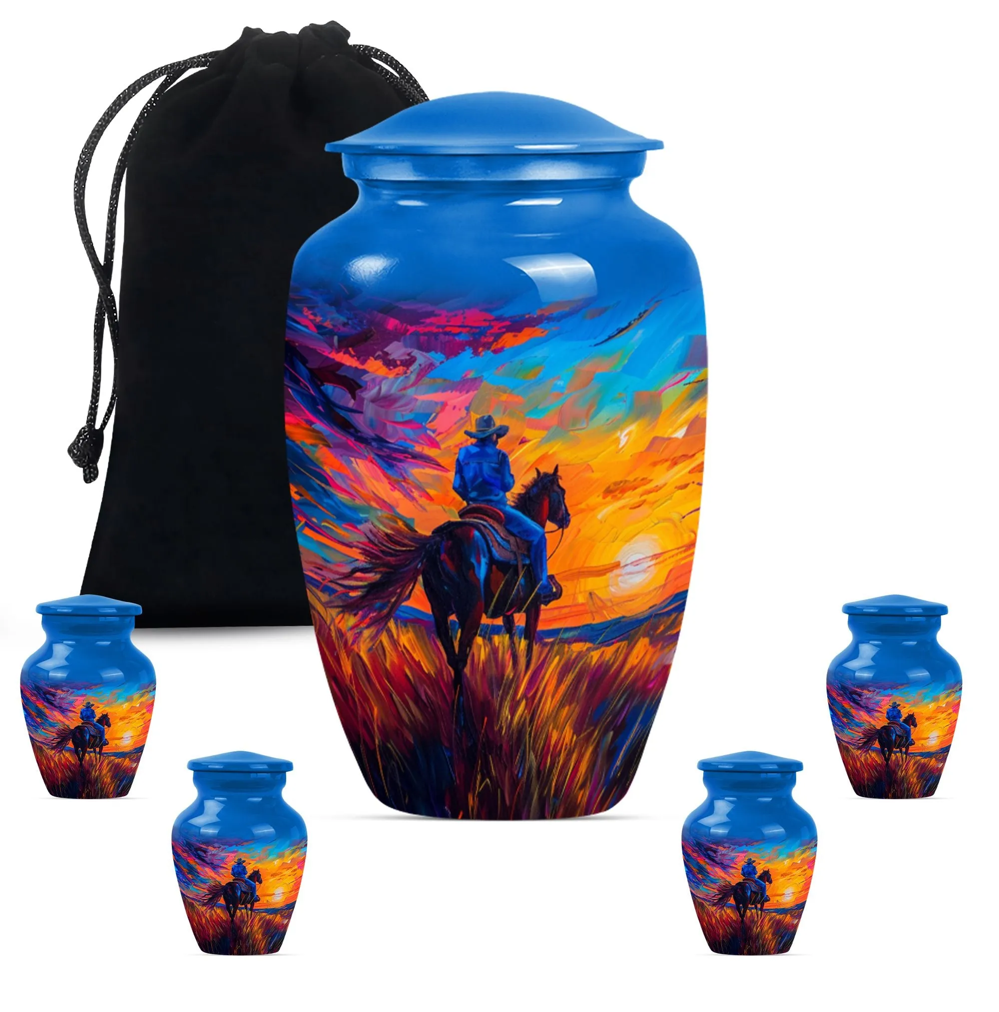 Cowboy Sensibility Memorial Urn for Invaluable Farewell