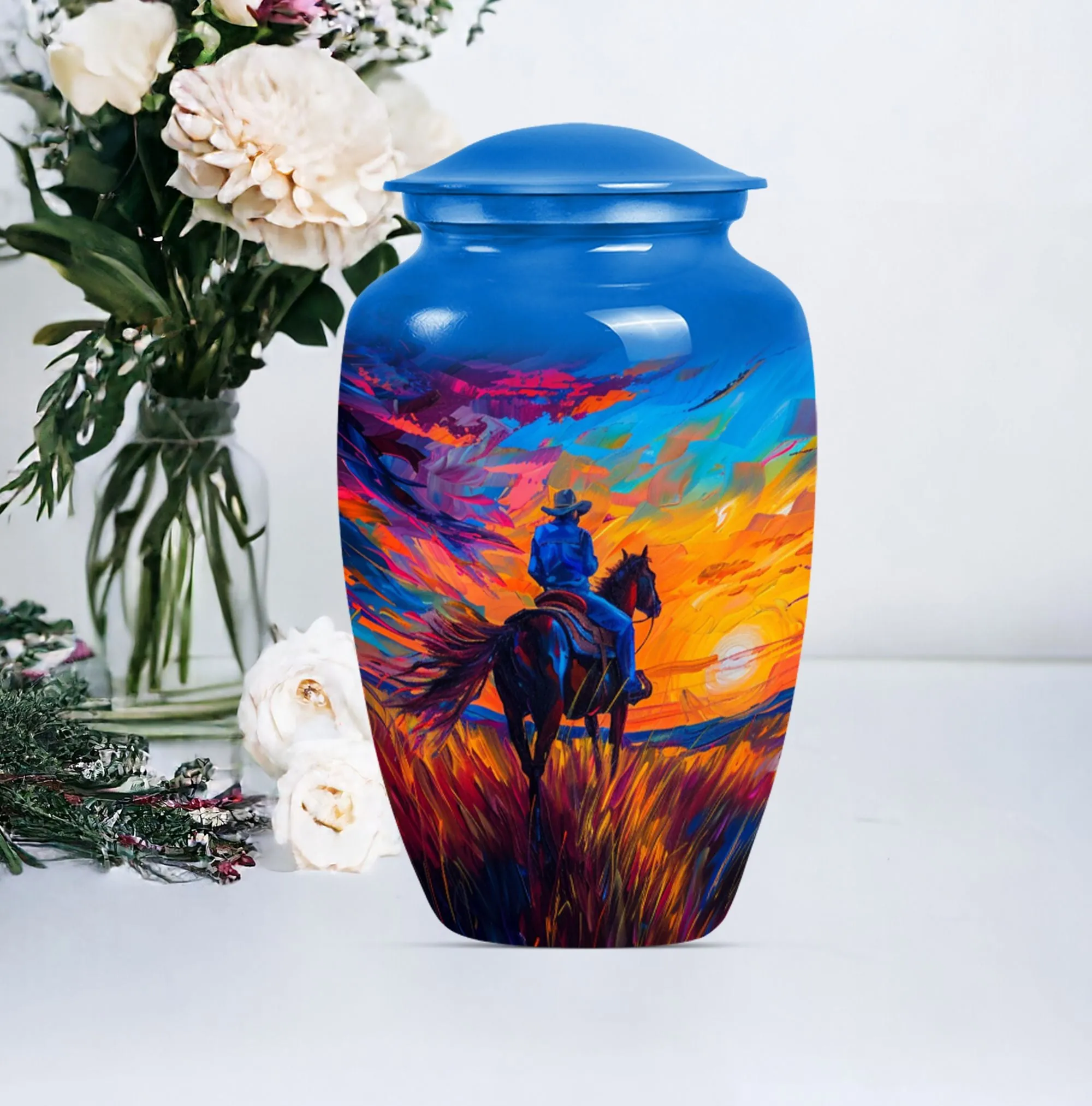 Cowboy Sensibility Memorial Urn for Invaluable Farewell