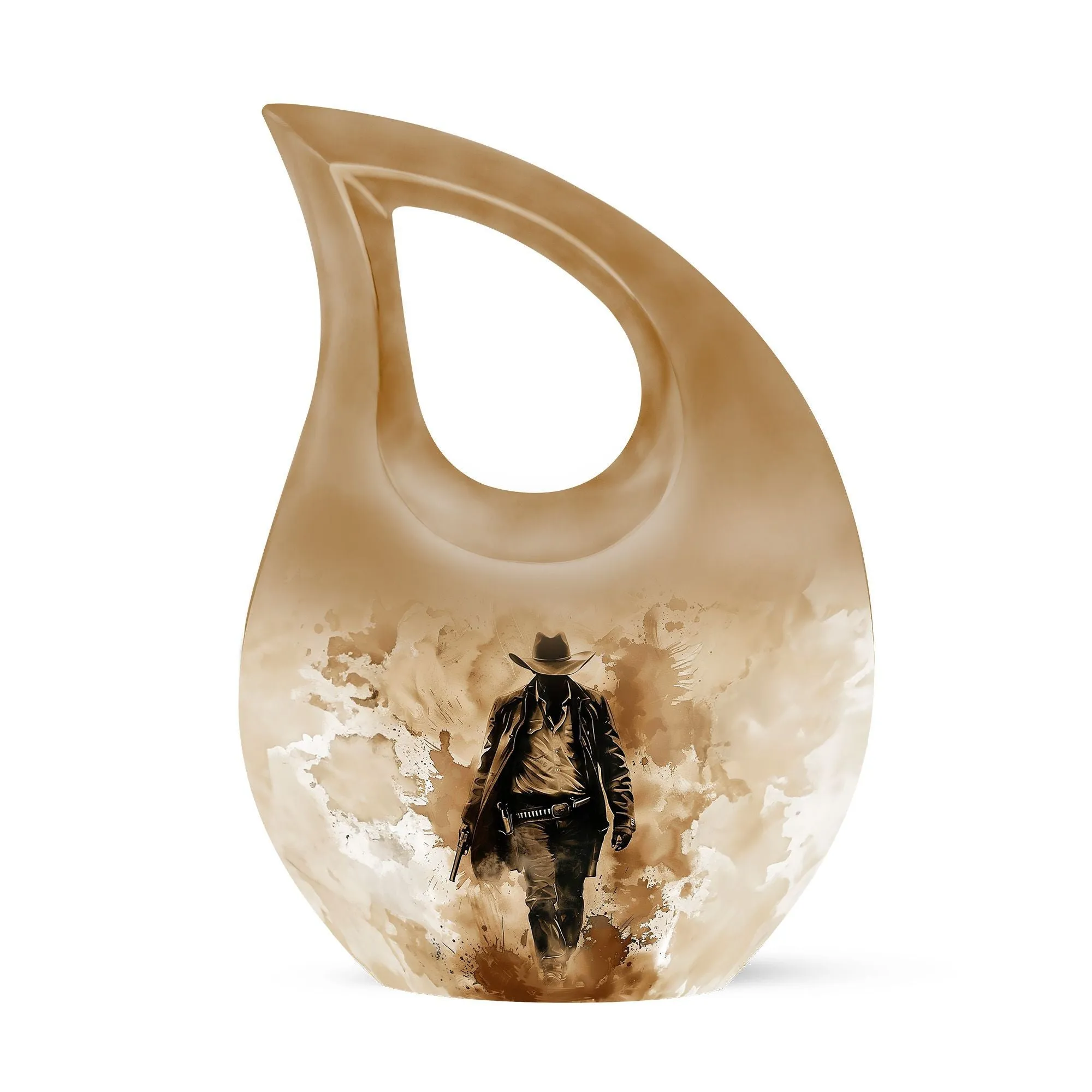 Cowboy Urn: Keepsake Miniature Urn For Adult Human Ashes