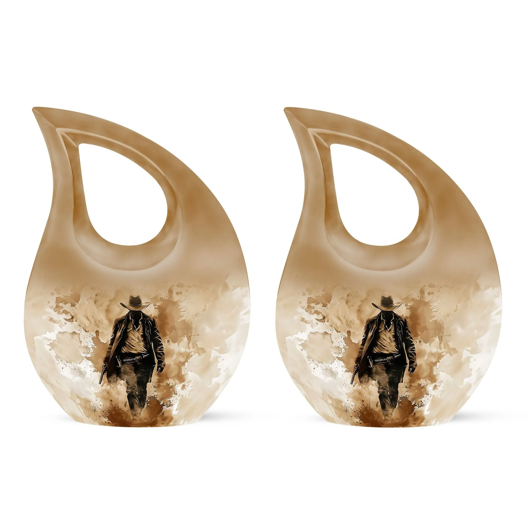 Cowboy Urn: Keepsake Miniature Urn For Adult Human Ashes