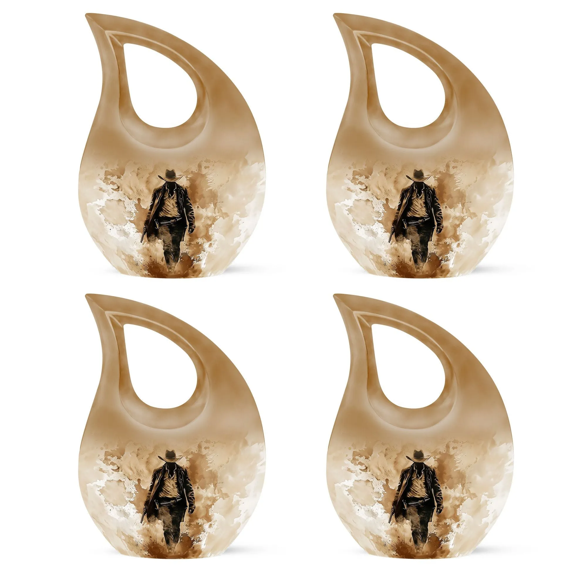 Cowboy Urn: Keepsake Miniature Urn For Adult Human Ashes