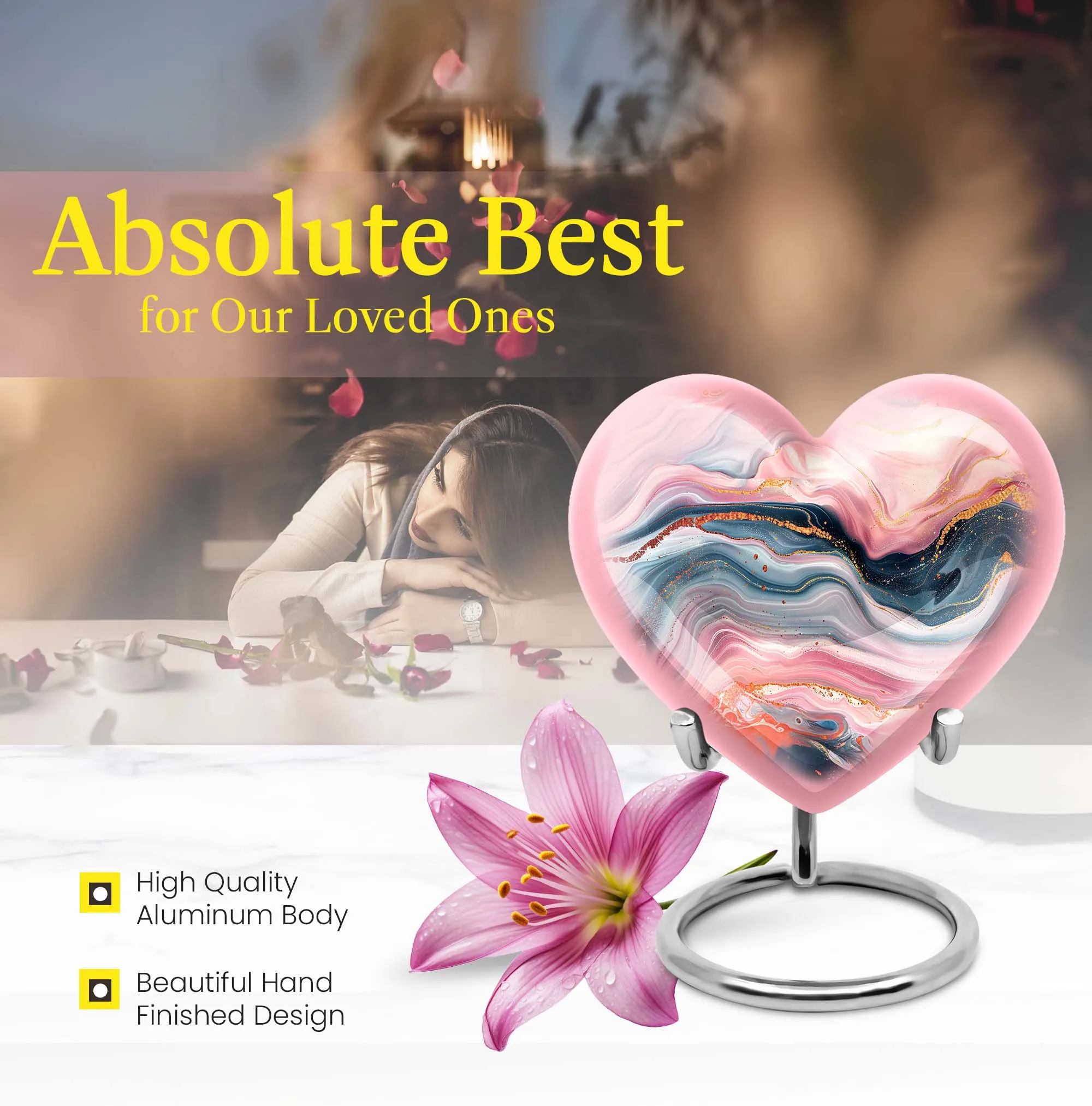 Cremation Keepsake Abstract Urn- A Cherished Memorial Element
