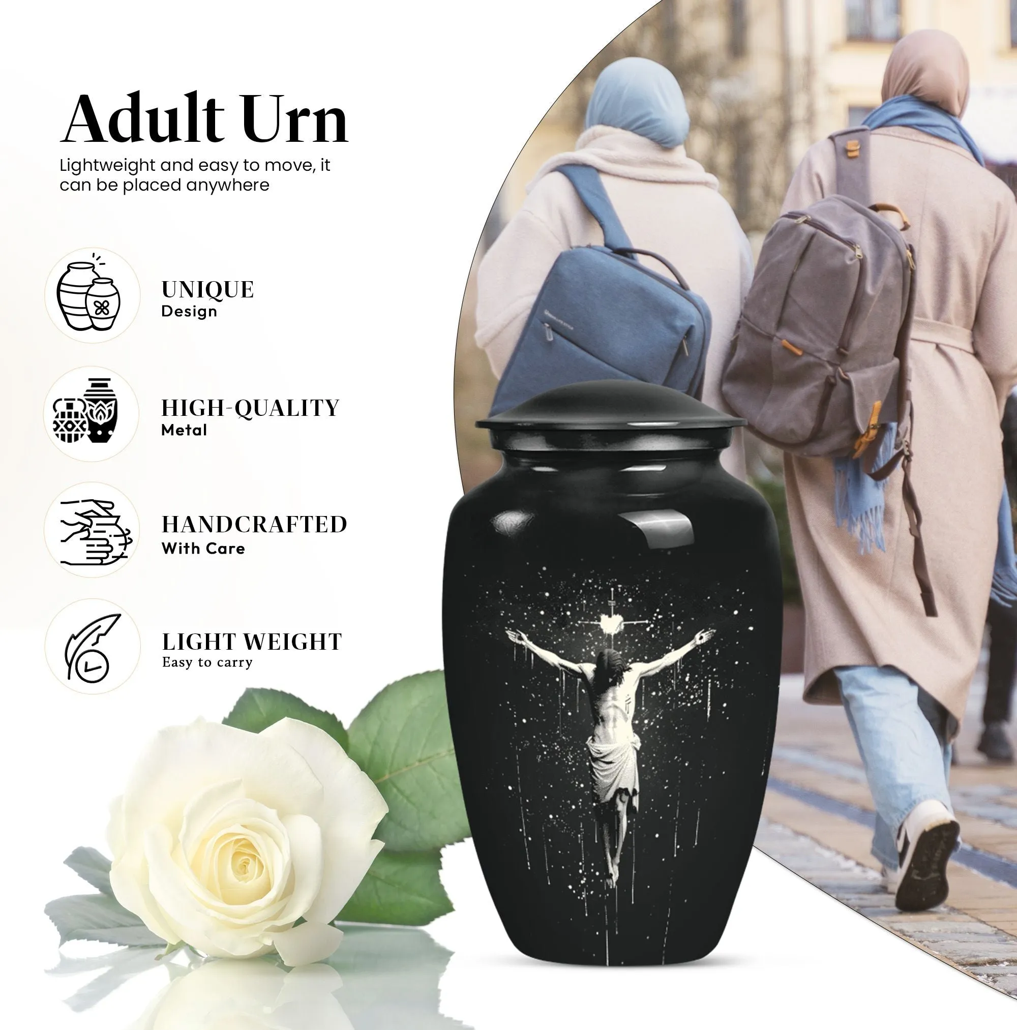 Cross Cremation Urn: Superior Memorial Tribute for Women