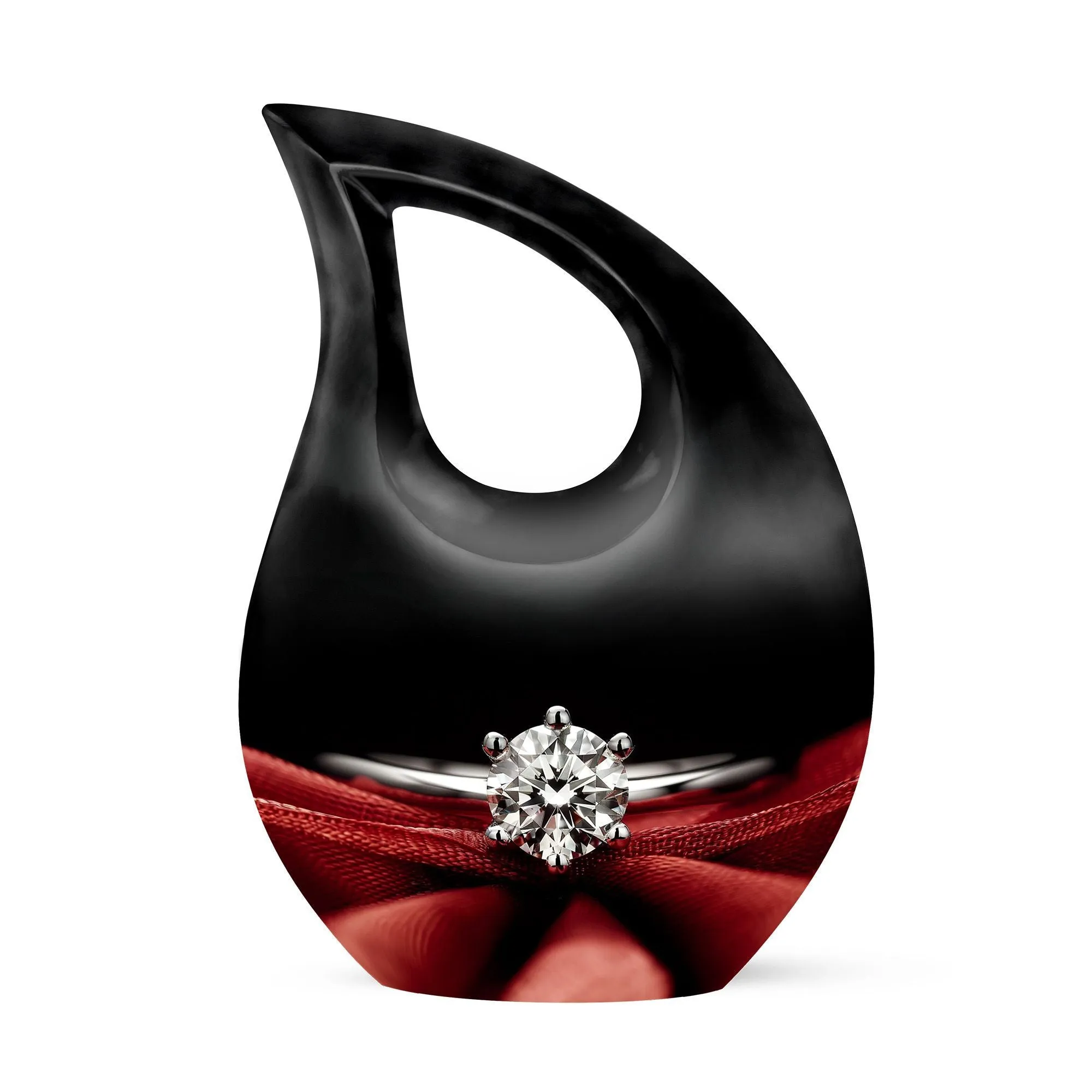 Cross Drop Ring Urn: A Unique Memorial Urn for Adult