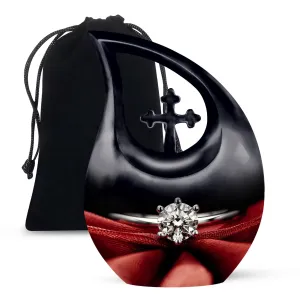 Cross Drop Ring Urn: A Unique Memorial Urn for Adult