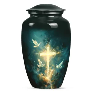 Cross Urn Majesty: Premium Burial Funeral Cremation Reflections