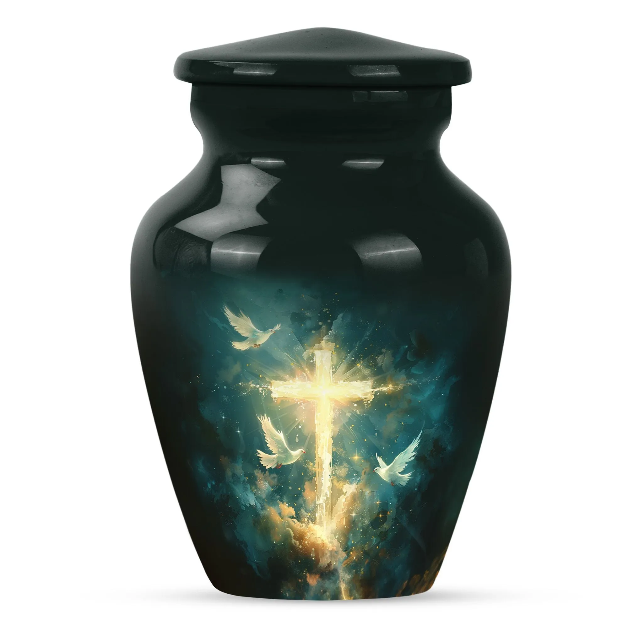 Cross Urn Majesty: Premium Burial Funeral Cremation Reflections