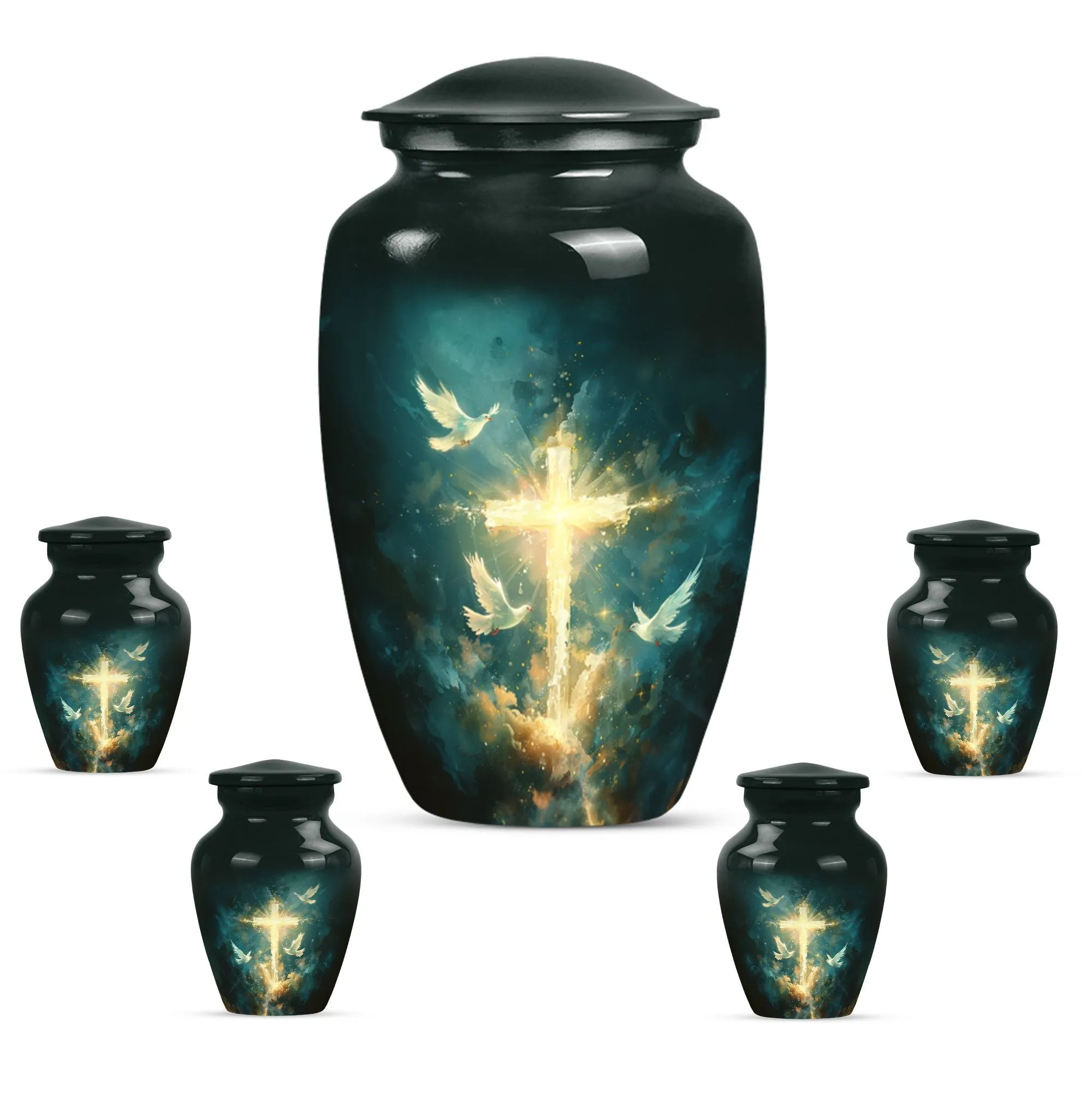 Cross Urn Majesty: Premium Burial Funeral Cremation Reflections