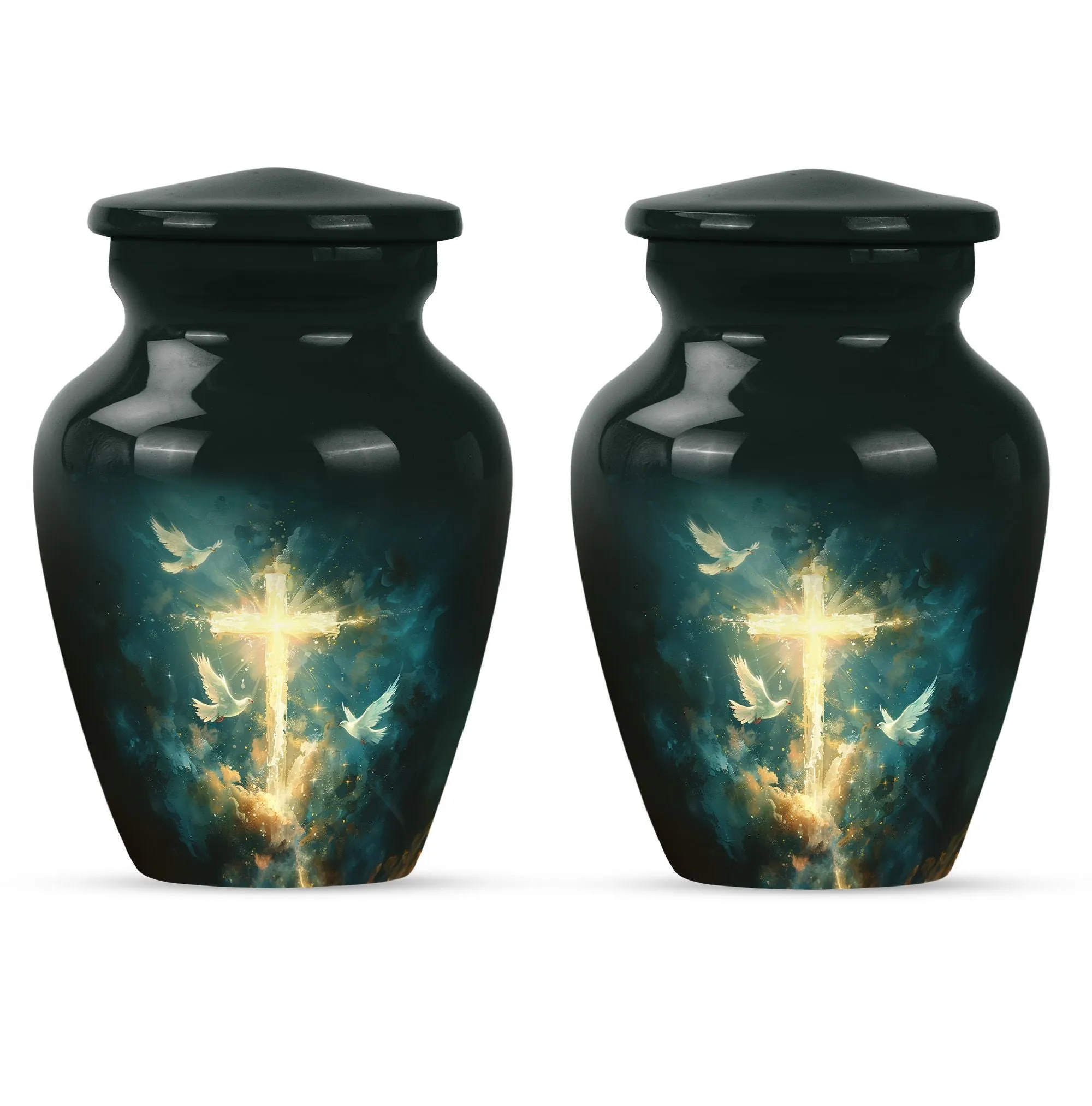 Cross Urn Majesty: Premium Burial Funeral Cremation Reflections