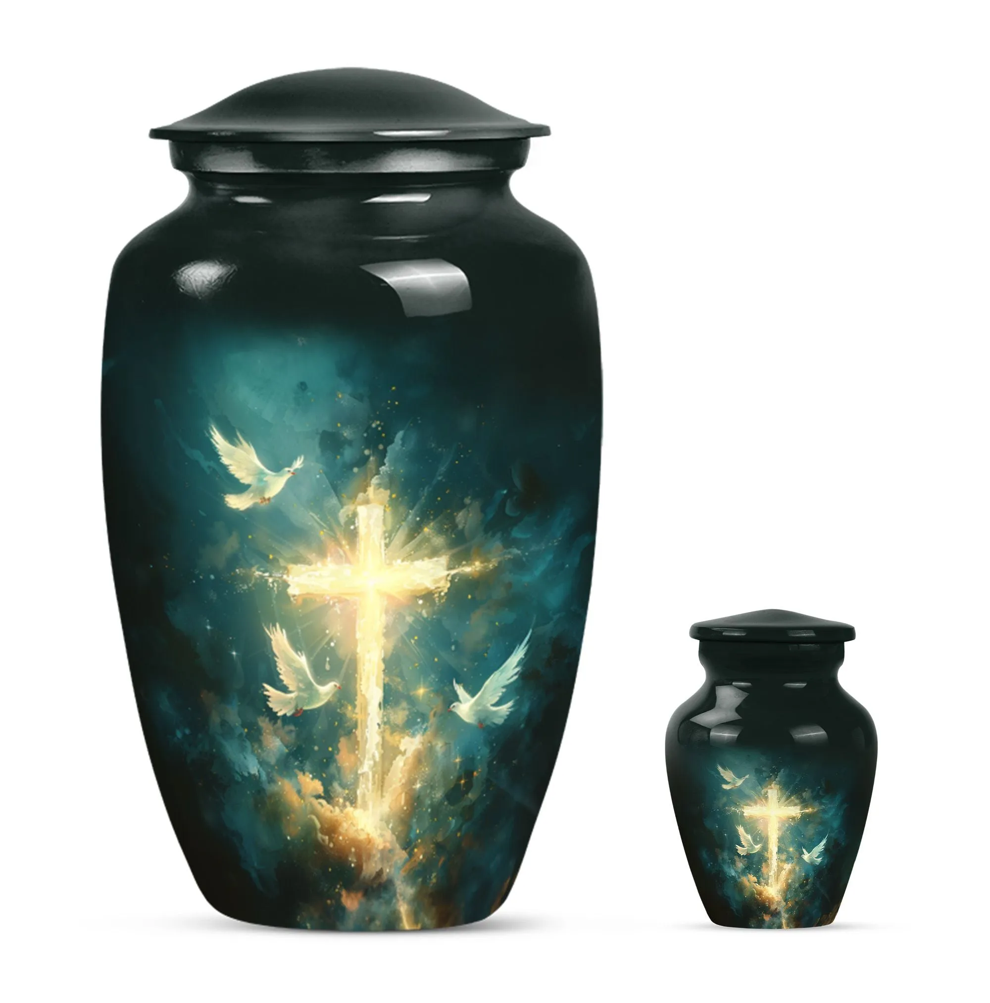 Cross Urn Majesty: Premium Burial Funeral Cremation Reflections