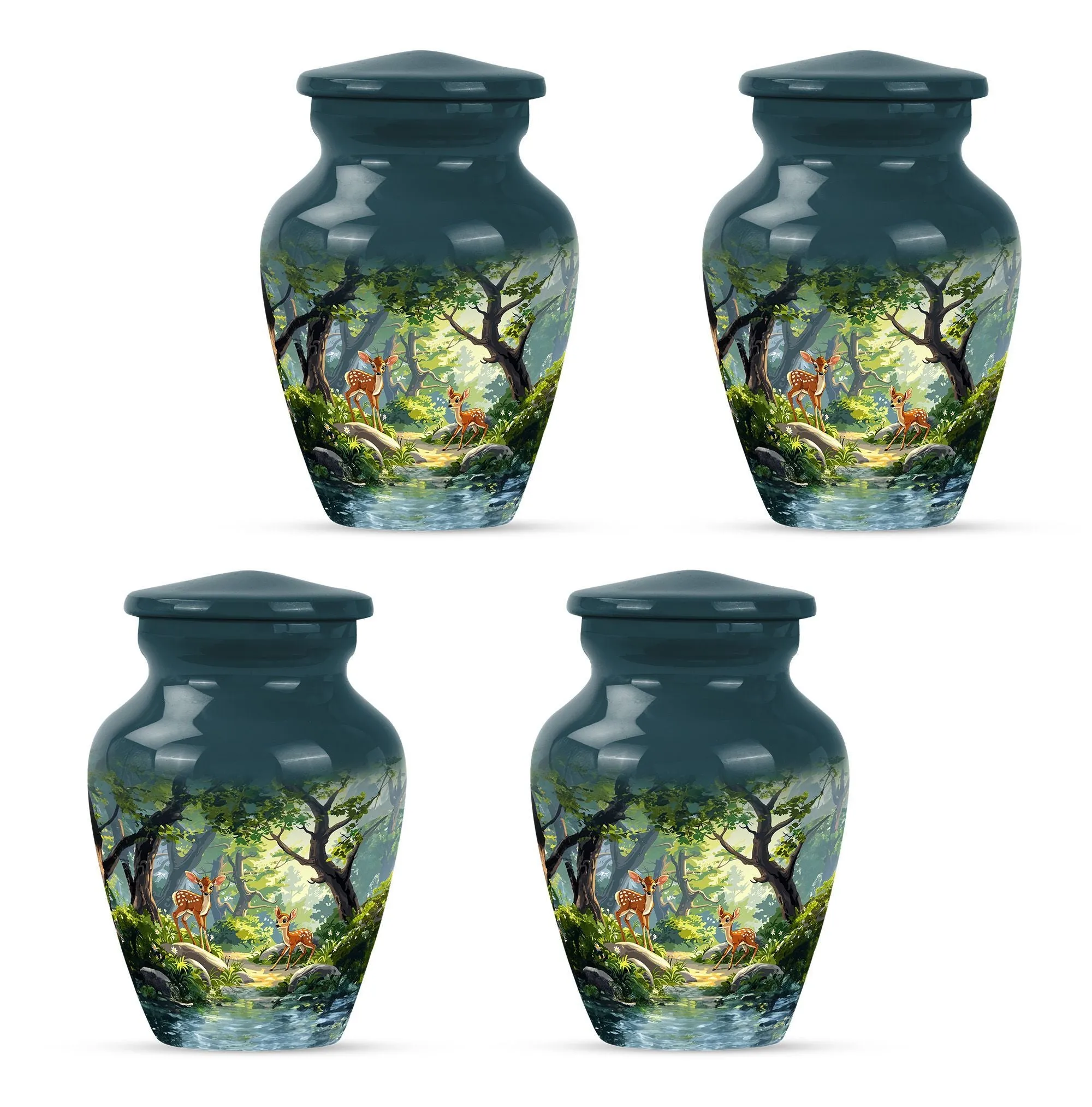 Deer Theme Cremation Urn: Funeral Tribute Urn for Her, Mom