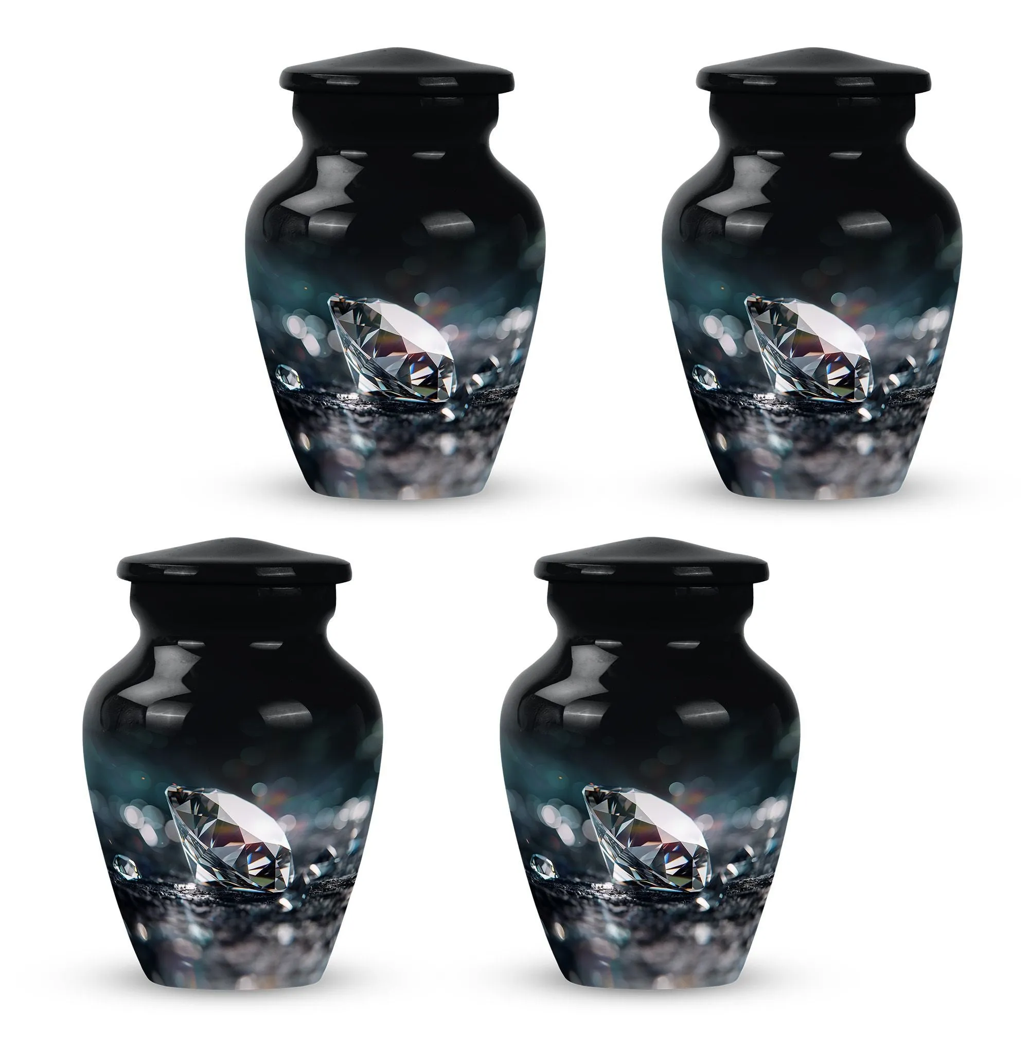 Diamond Cremation Urn: A Polished Aluminium Treasure for Ashes