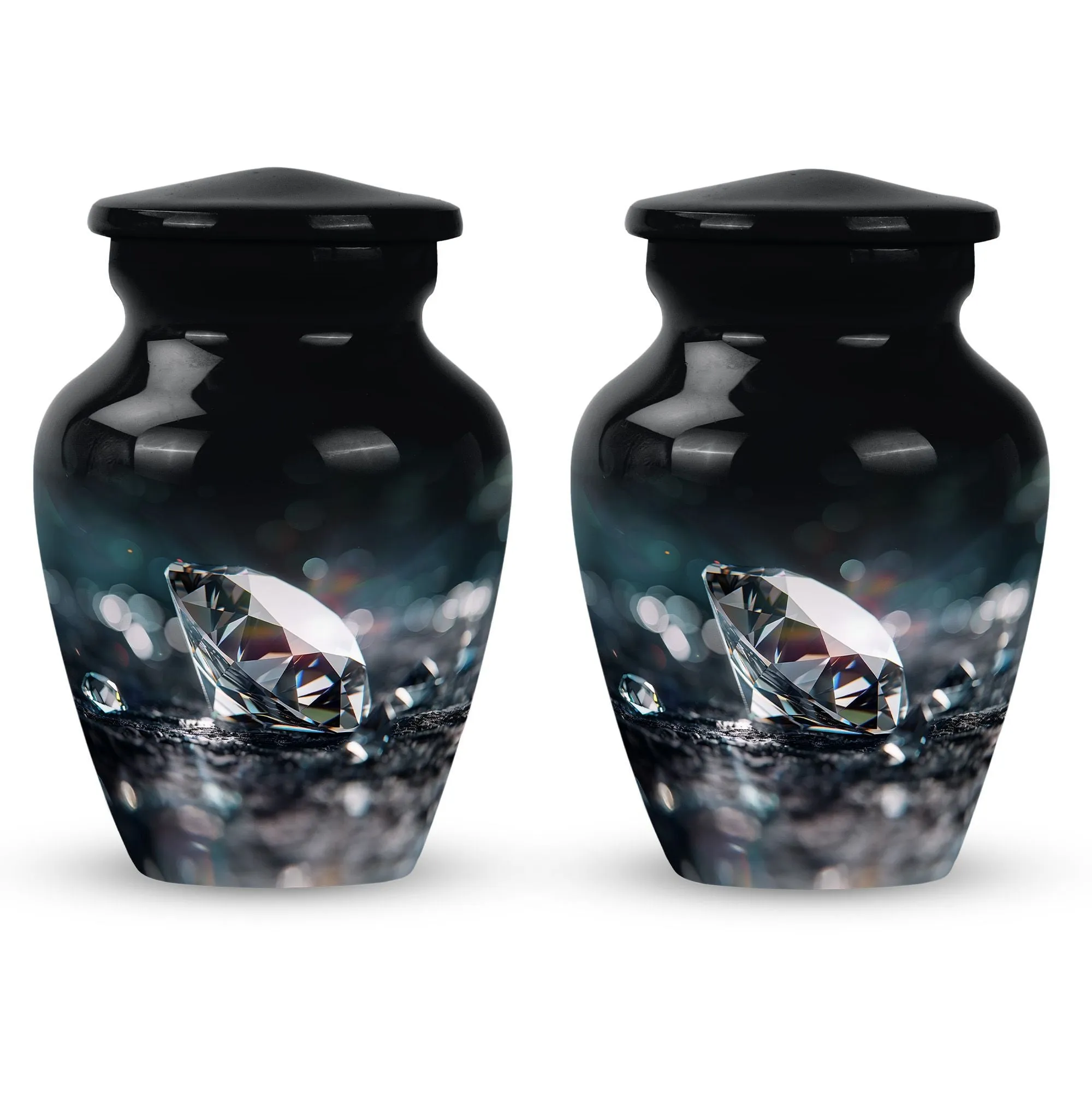 Diamond Cremation Urn: A Polished Aluminium Treasure for Ashes
