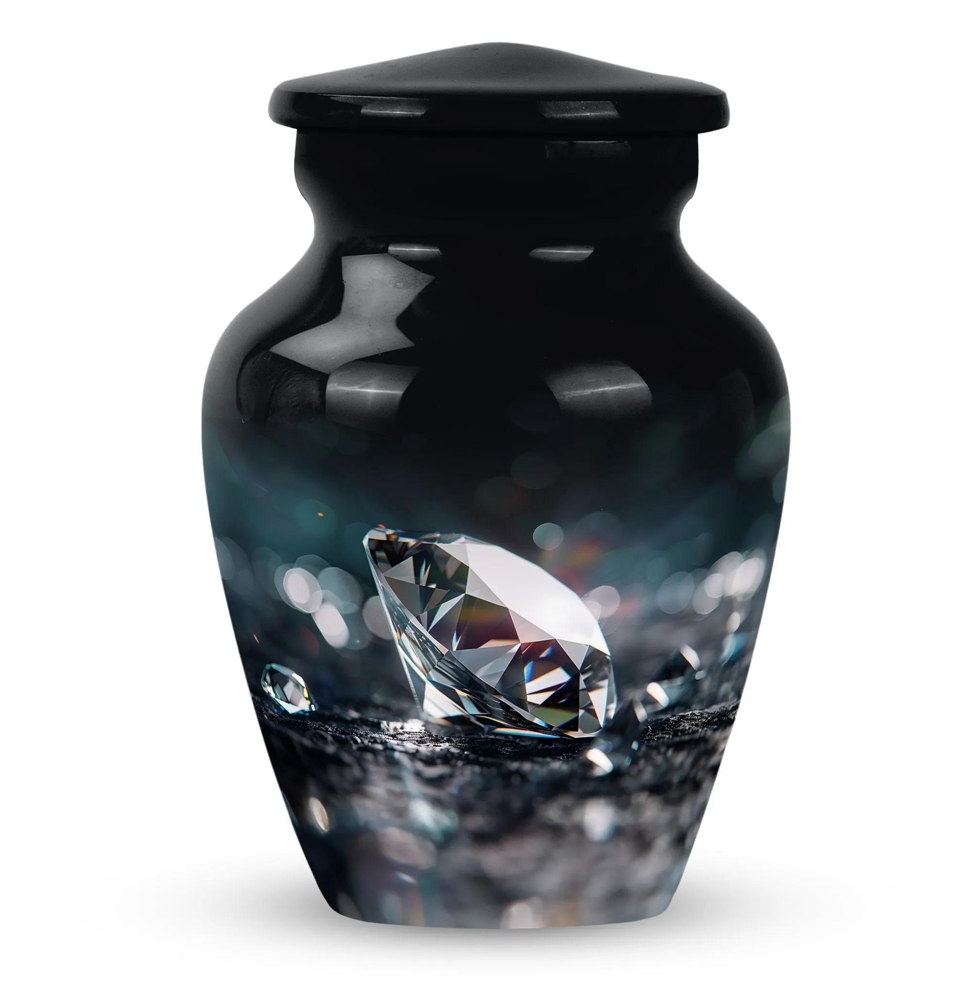 Diamond Cremation Urn: A Polished Aluminium Treasure for Ashes
