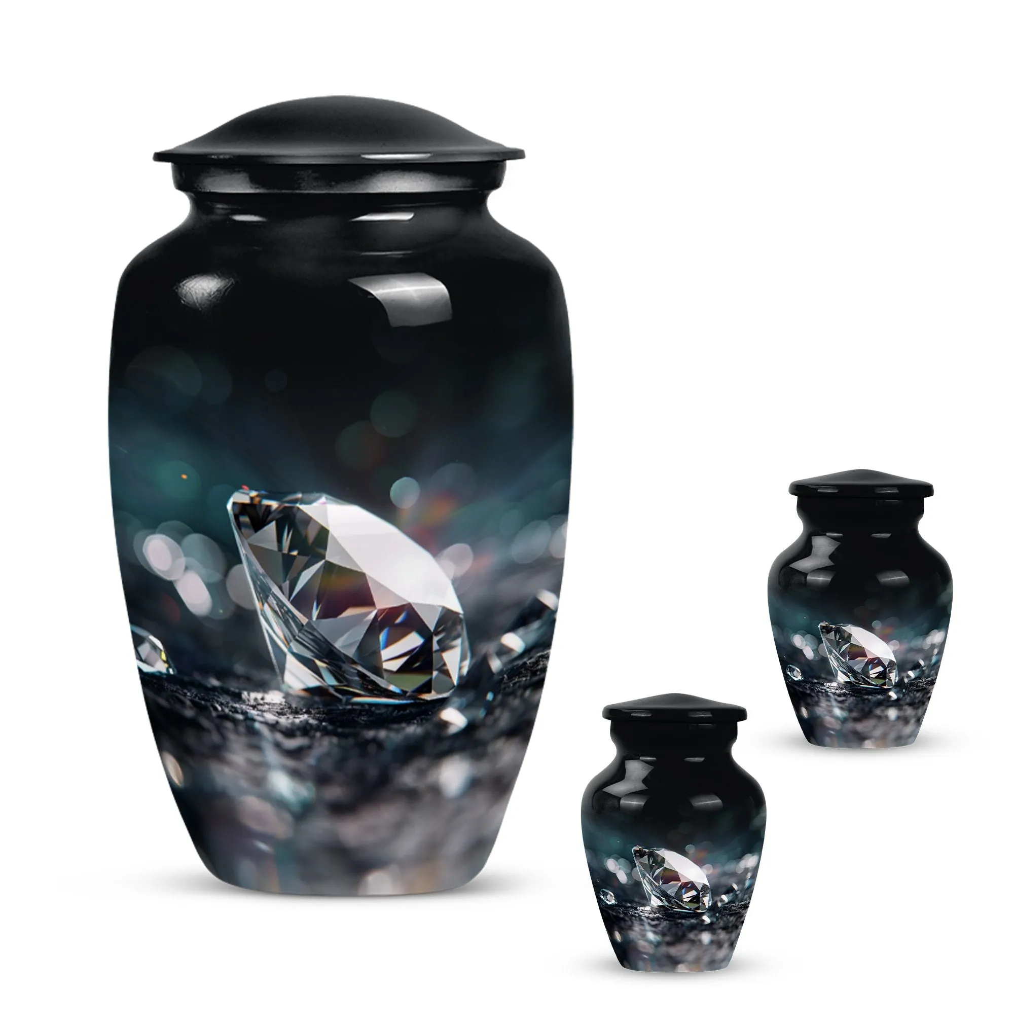 Diamond Cremation Urn: A Polished Aluminium Treasure for Ashes