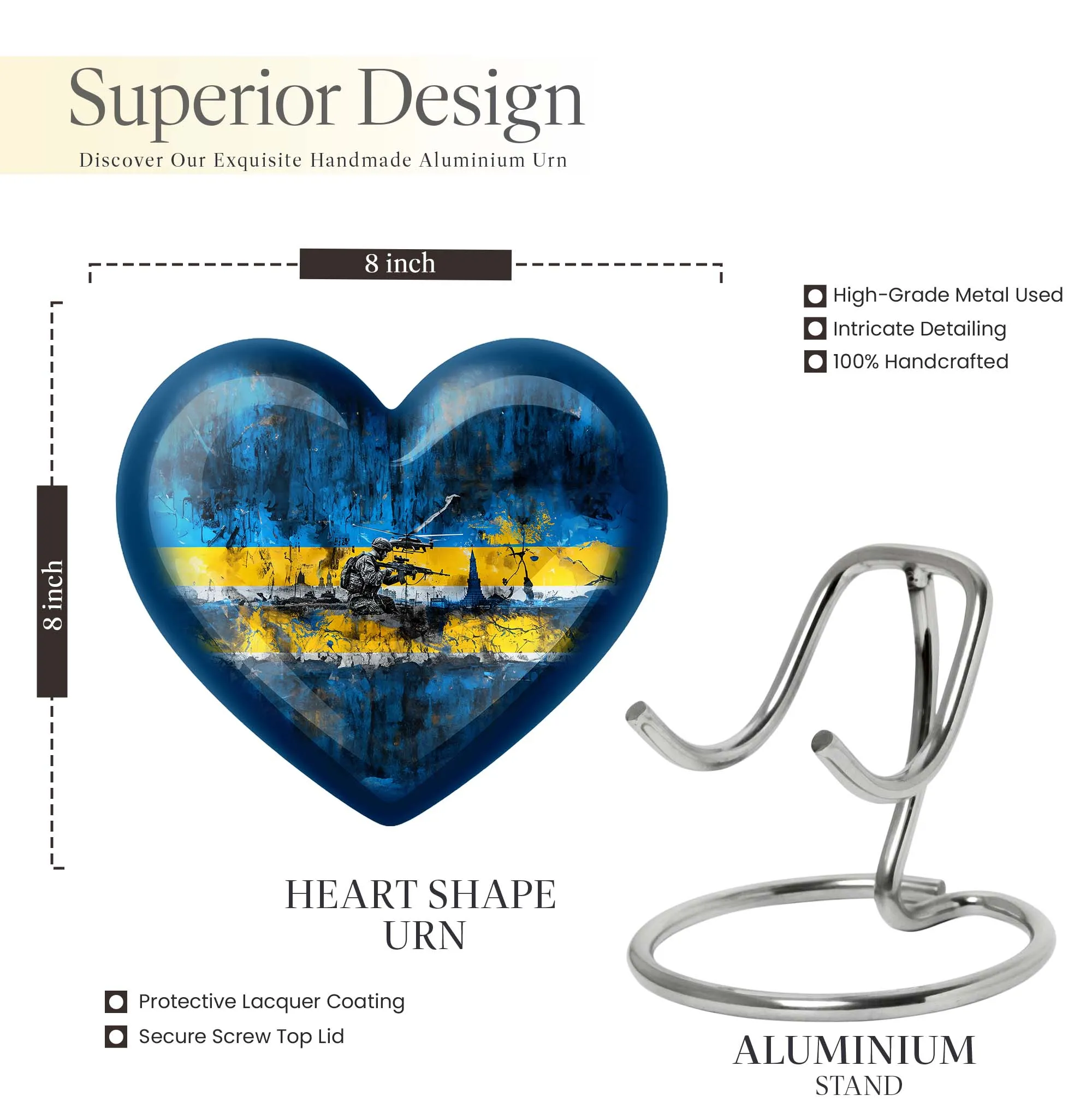 Dignified Departure: Military-Inspired Funeral Cremation Urn
