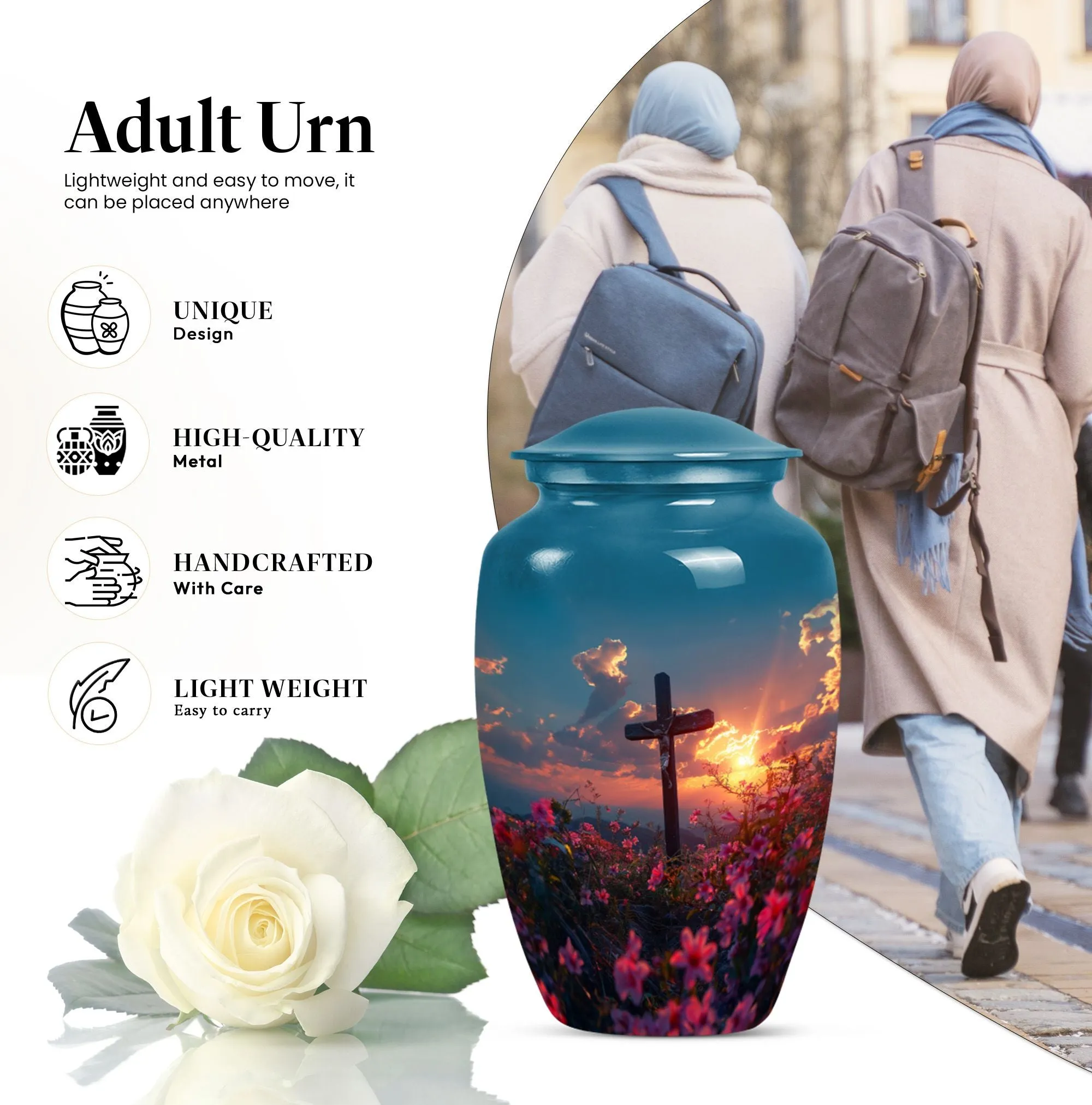 Divine Cross Urn & Memorable Funeral Ash Sanctuary