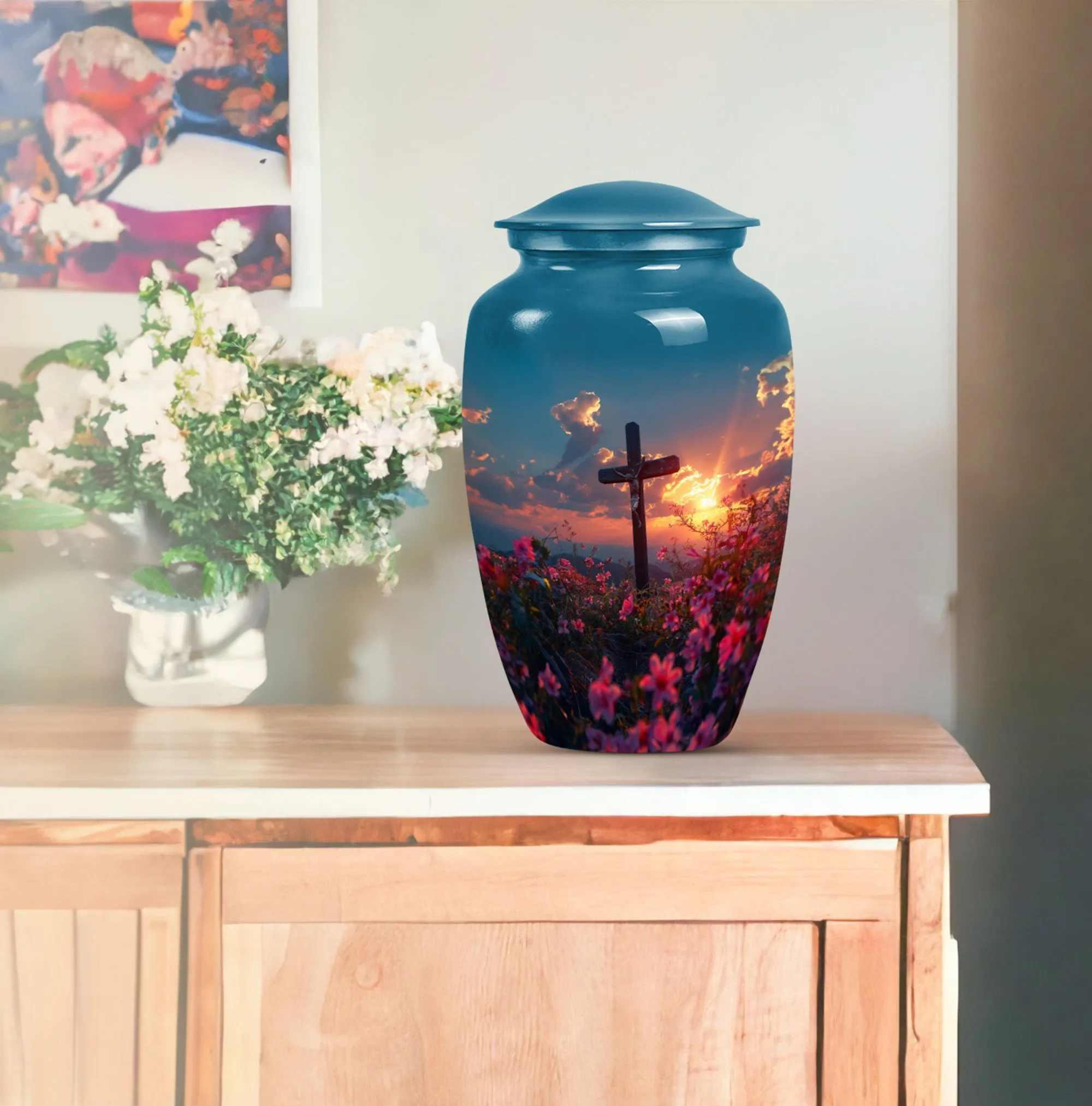 Divine Cross Urn & Memorable Funeral Ash Sanctuary