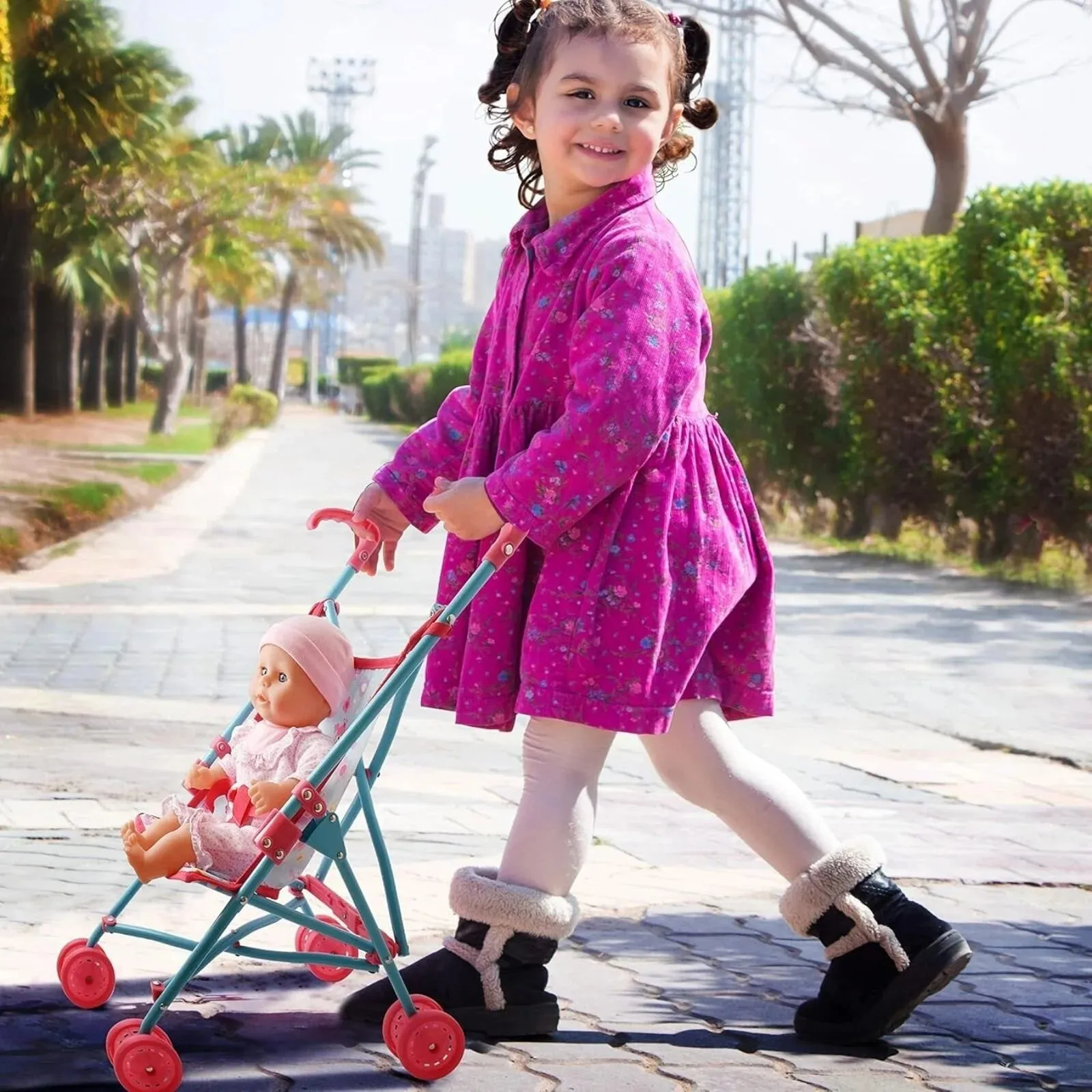 Dollsworld Folding Umbrella Stroller