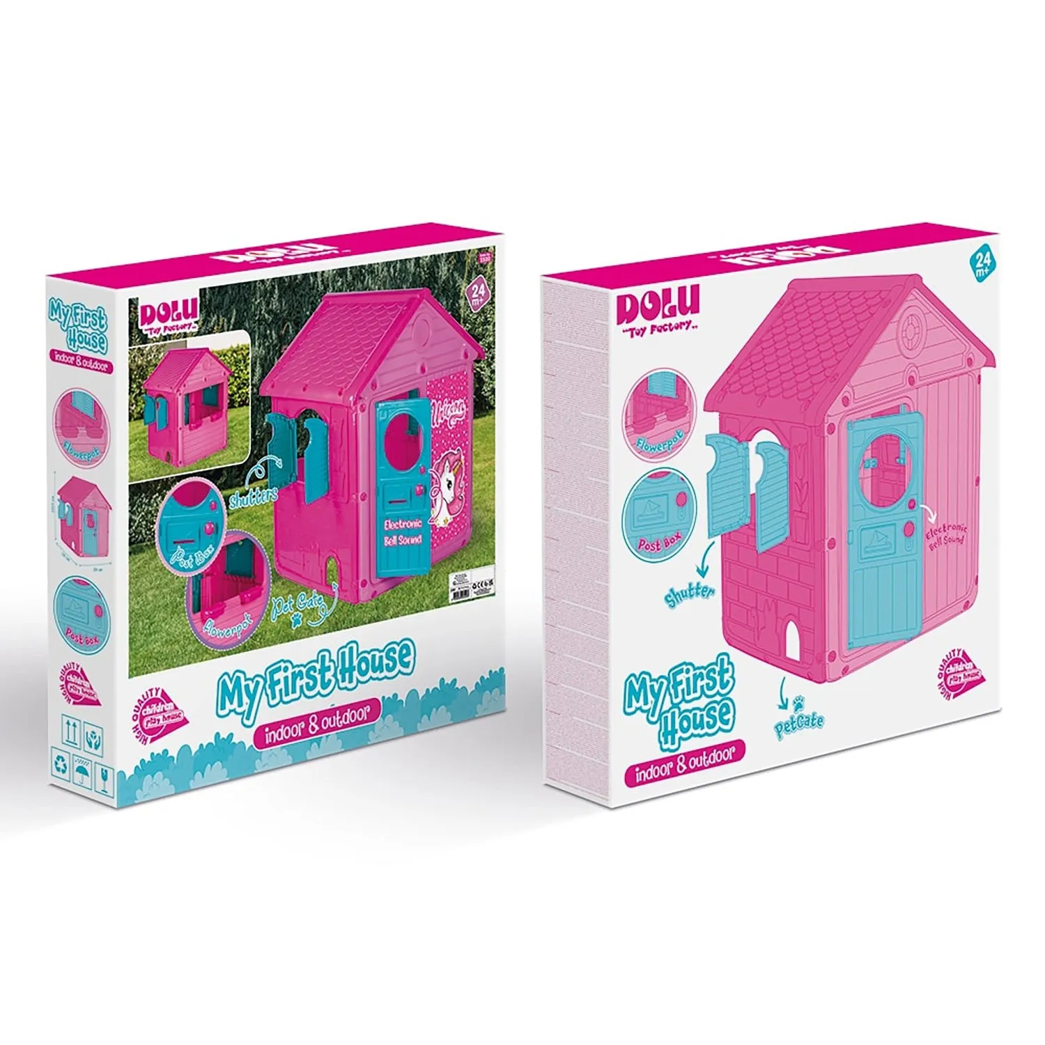Dolu Toys My First House: Unicorn Playhouse - Pink