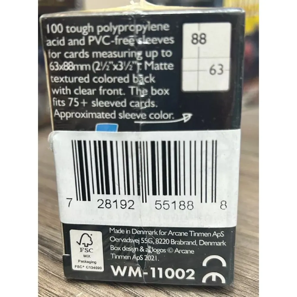 Dragon Shields 100CT Standard Size Deck Protector Matte Sleeves - Black Matte