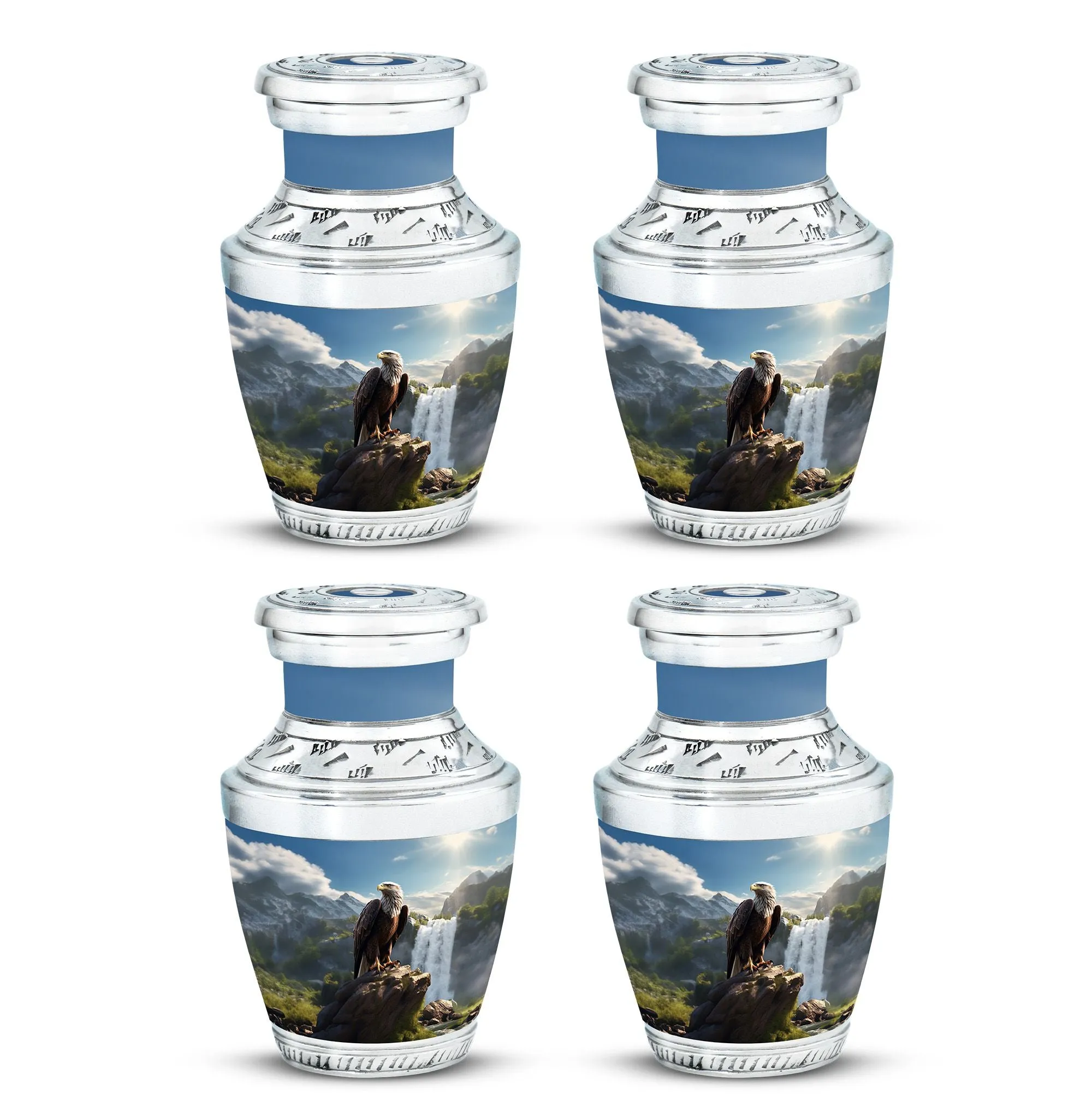 Eagle With Mountain View Large Cremation Urn For Cremated Human Ashes Remains