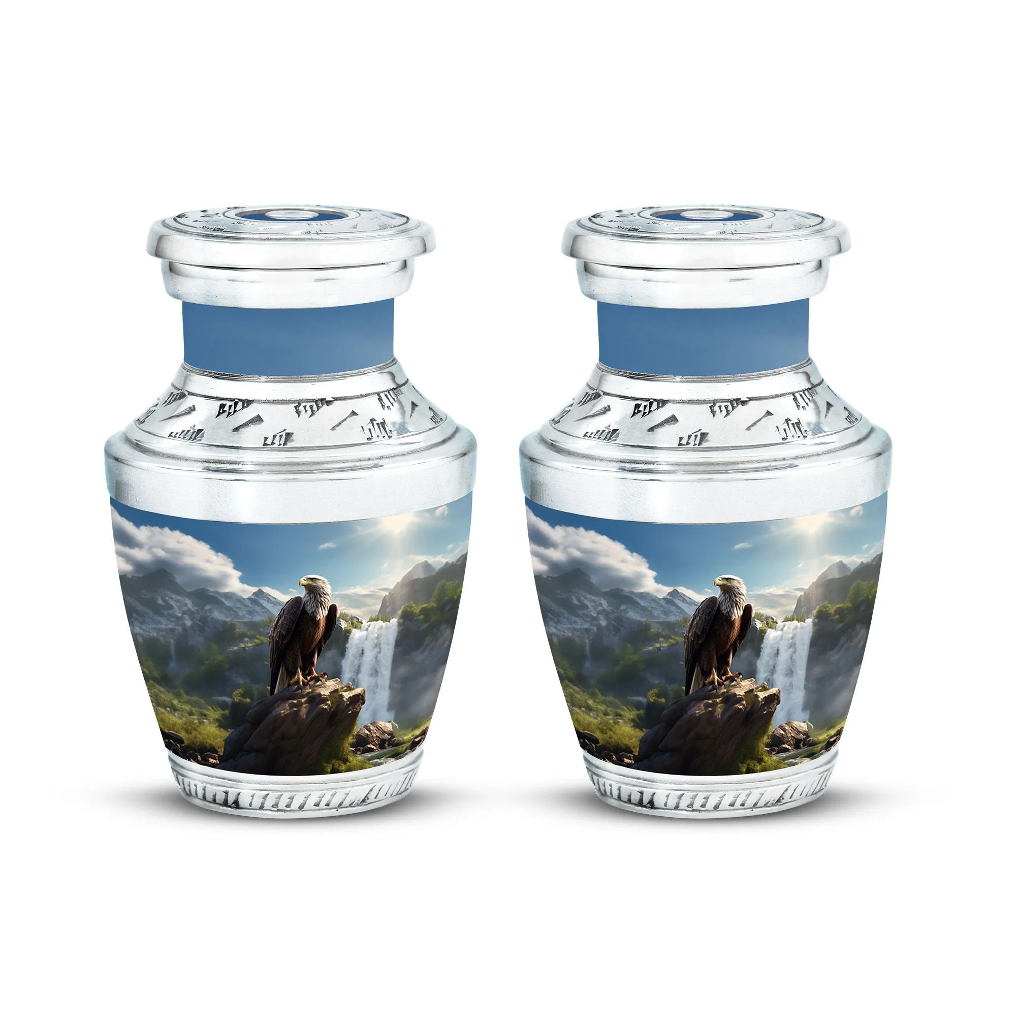 Eagle With Mountain View Large Cremation Urn For Cremated Human Ashes Remains