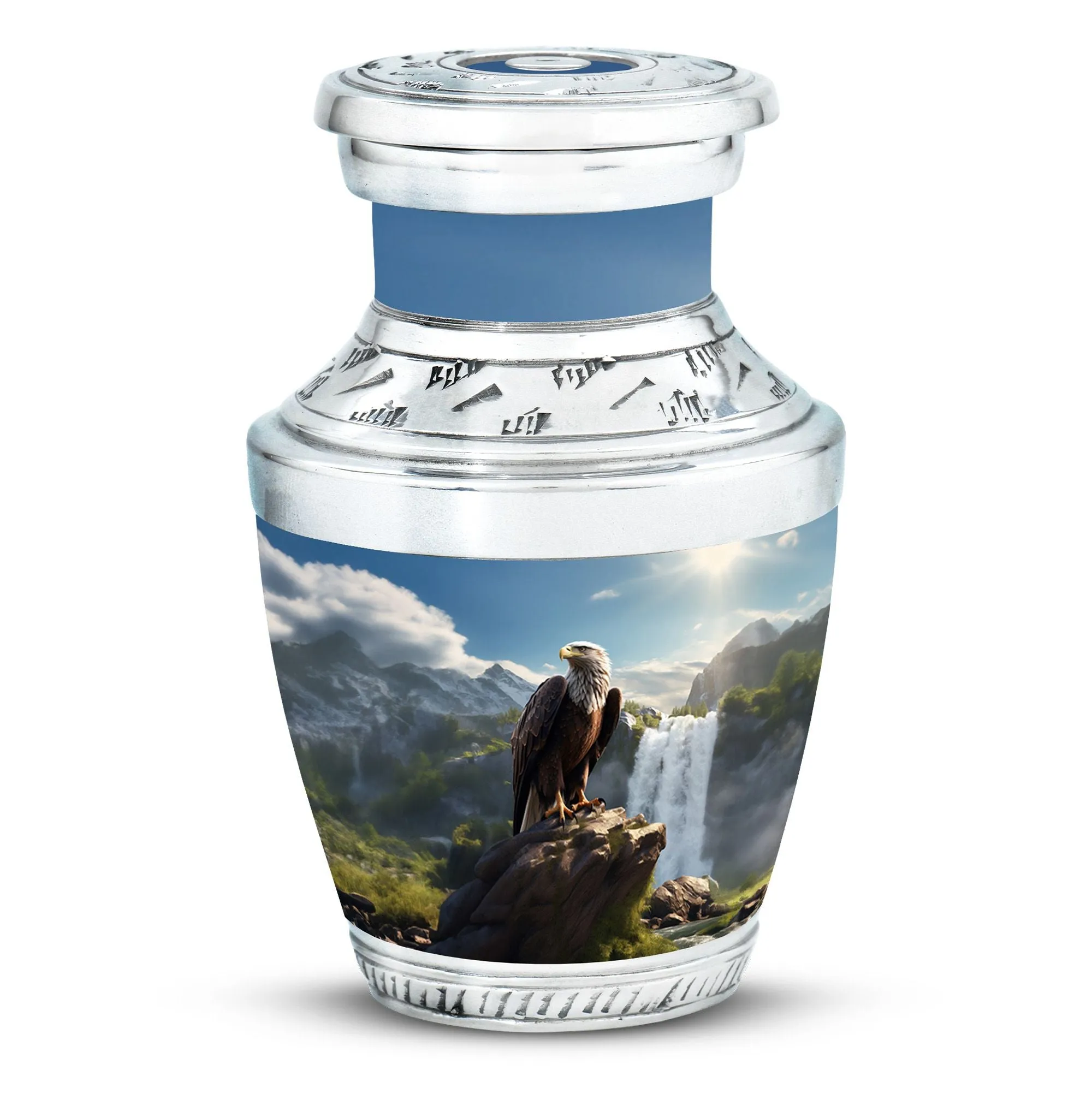 Eagle With Mountain View Large Cremation Urn For Cremated Human Ashes Remains