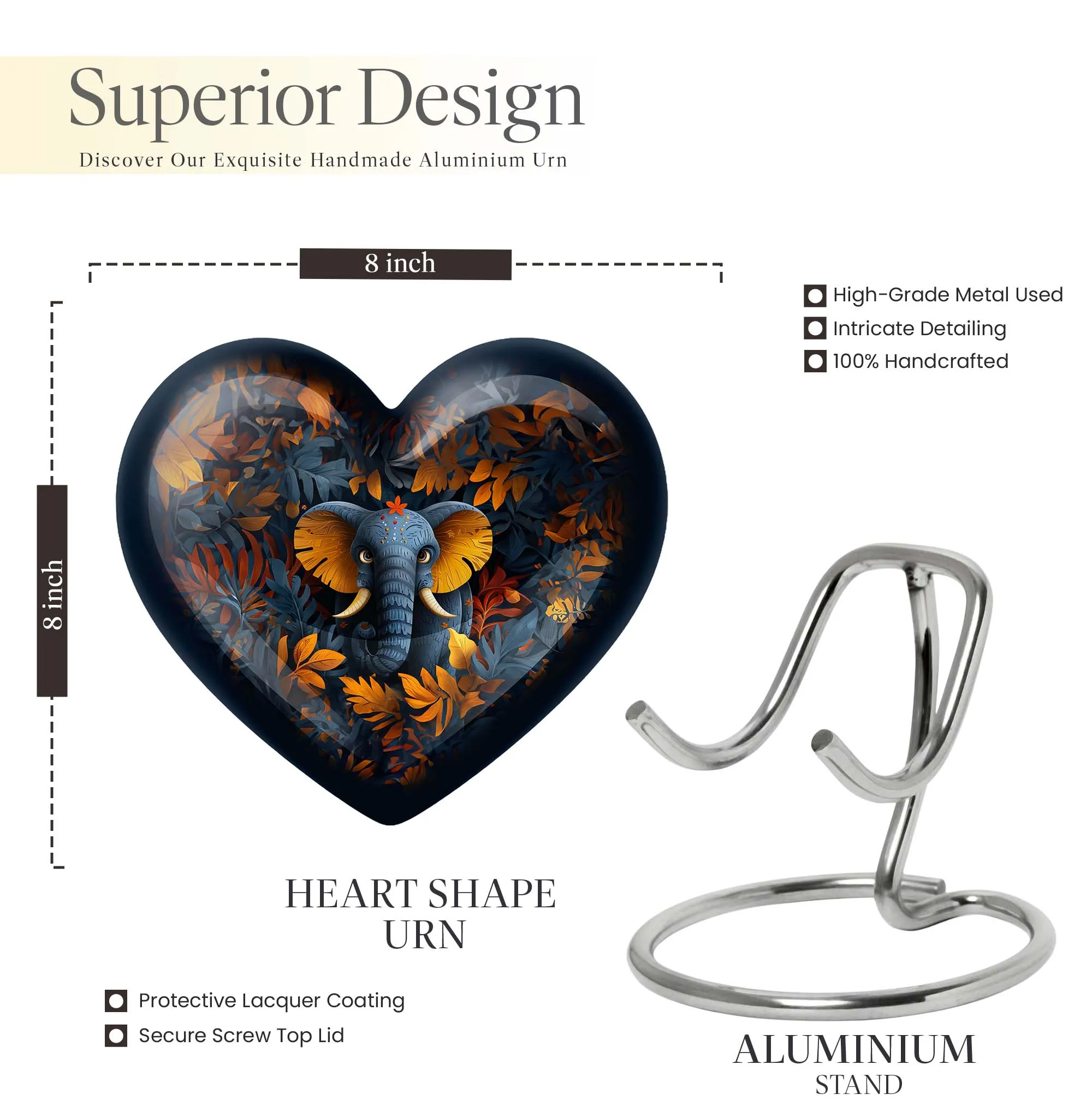 Elephant Reflection: Unforgettable Memorial Burial Urn