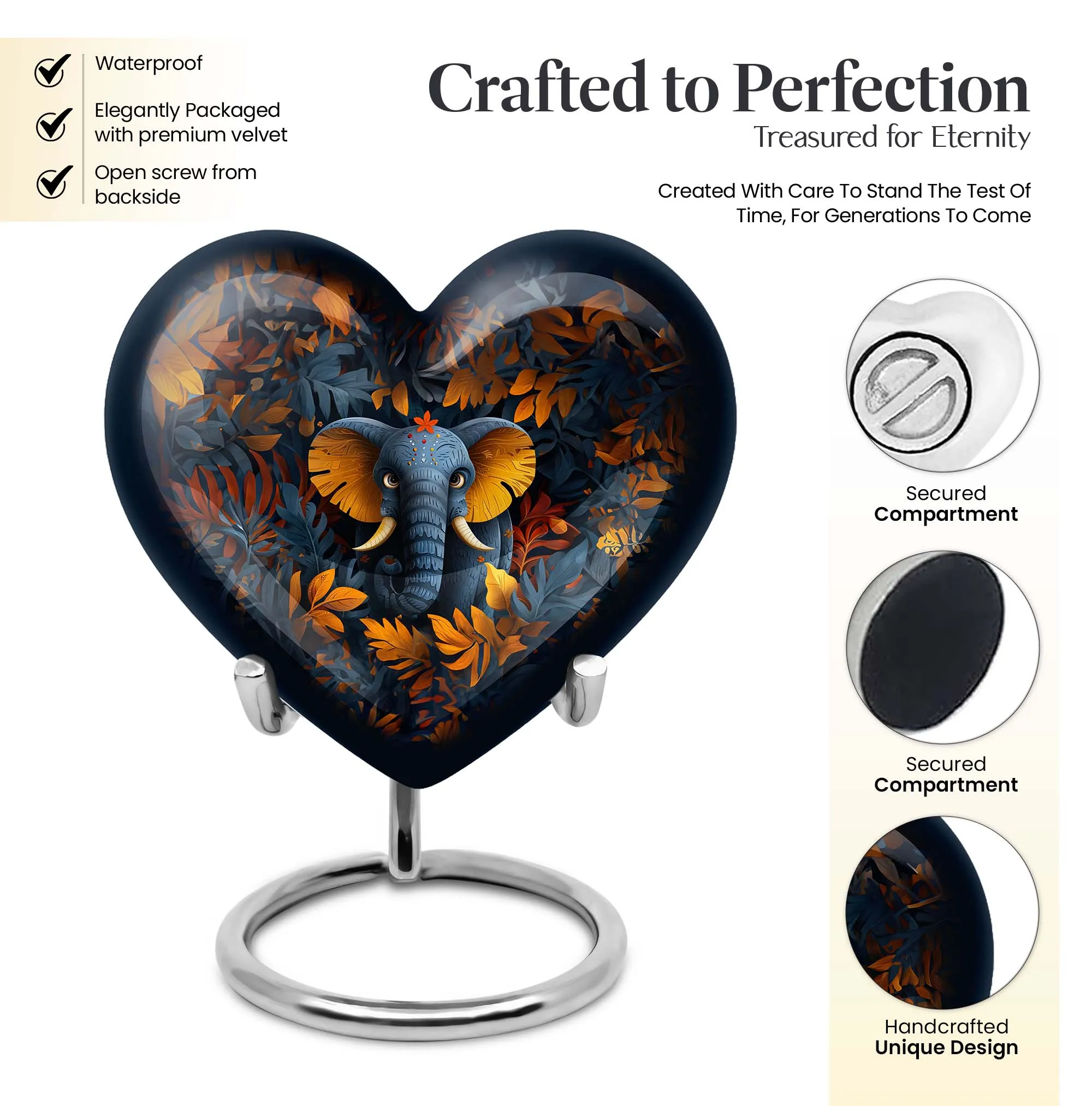 Elephant Reflection: Unforgettable Memorial Burial Urn