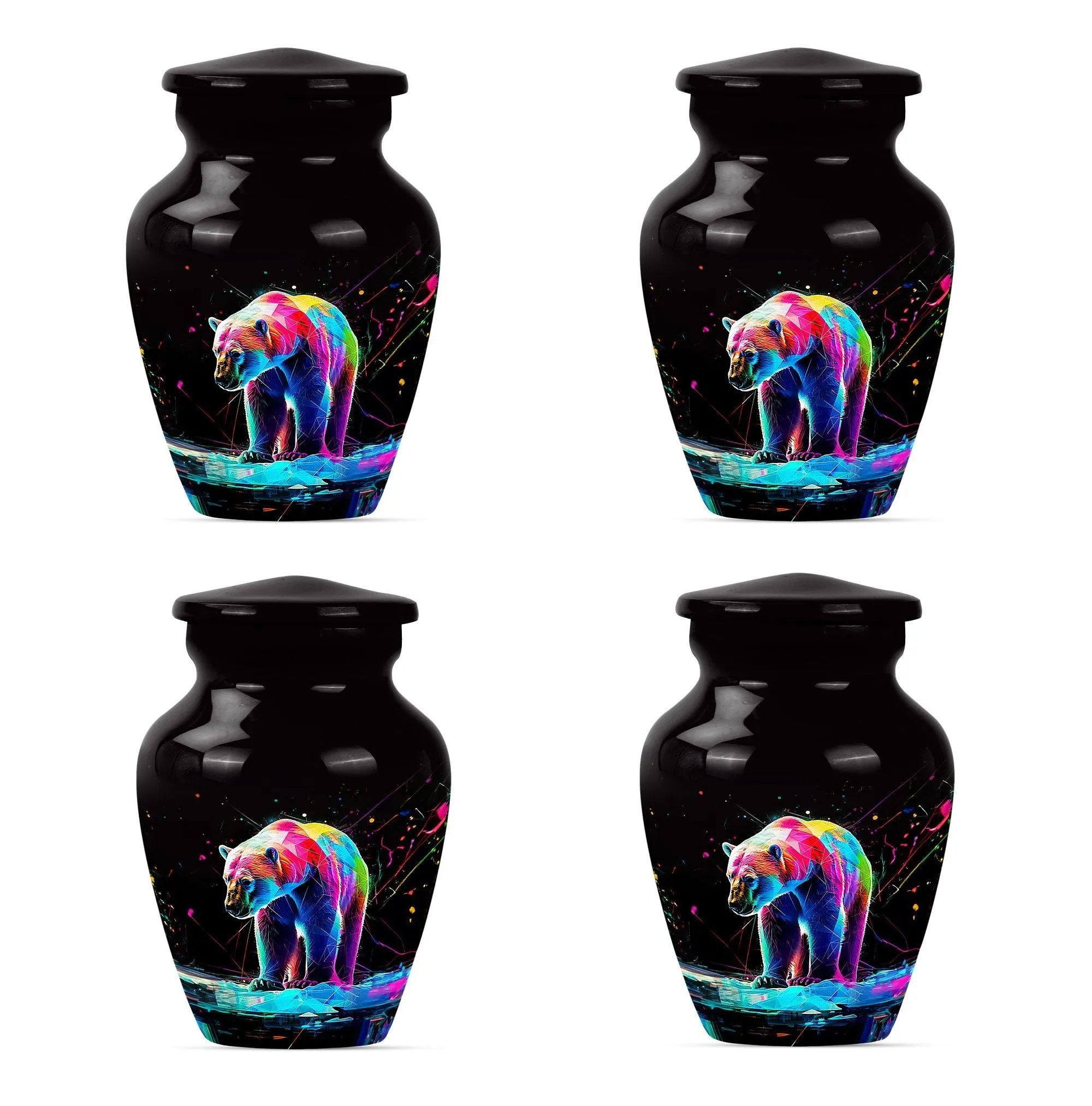 Engraved Bear Urn for Ashes - Keepsake Urn For Sharing Ashes