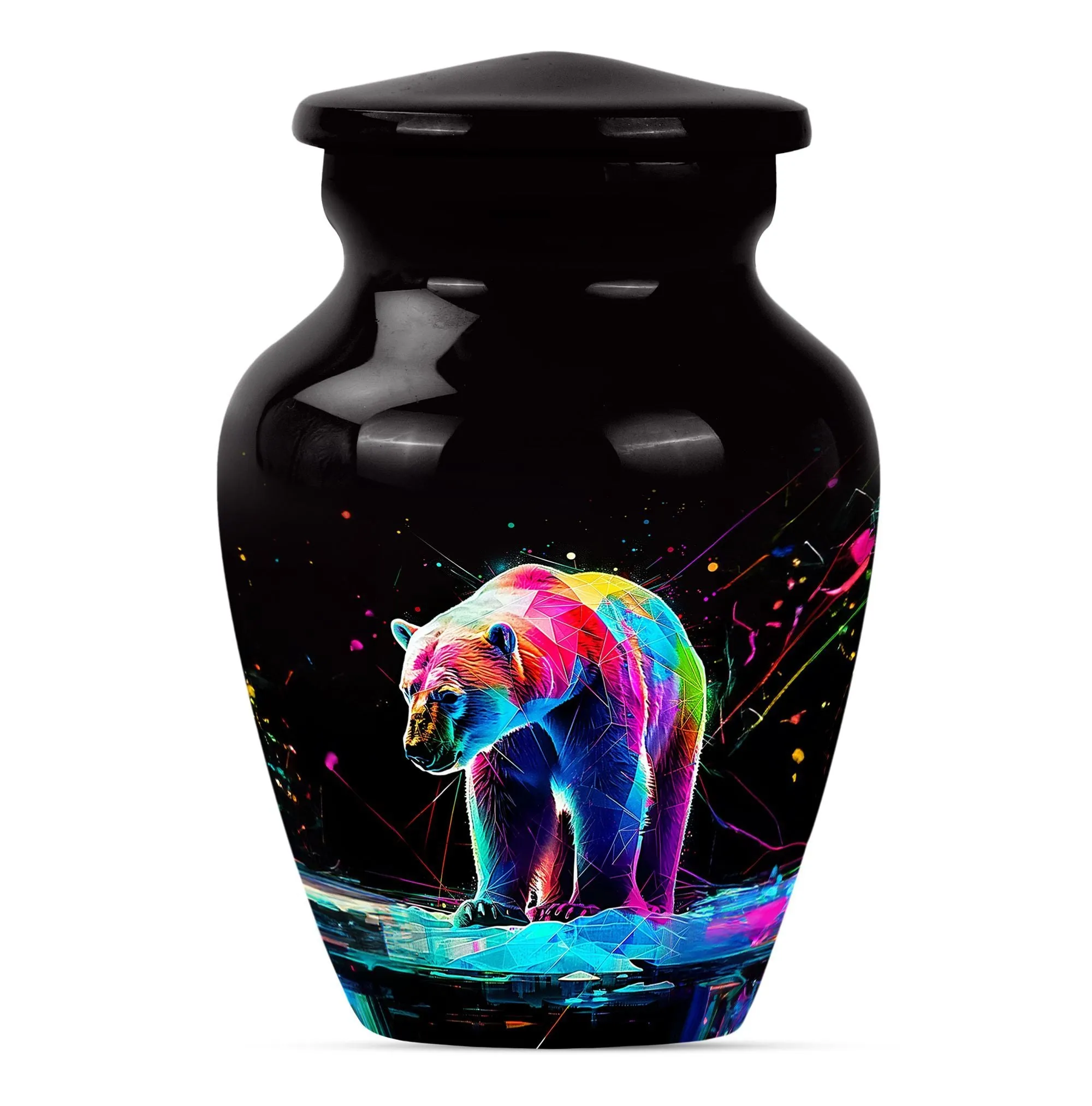 Engraved Bear Urn for Ashes - Keepsake Urn For Sharing Ashes