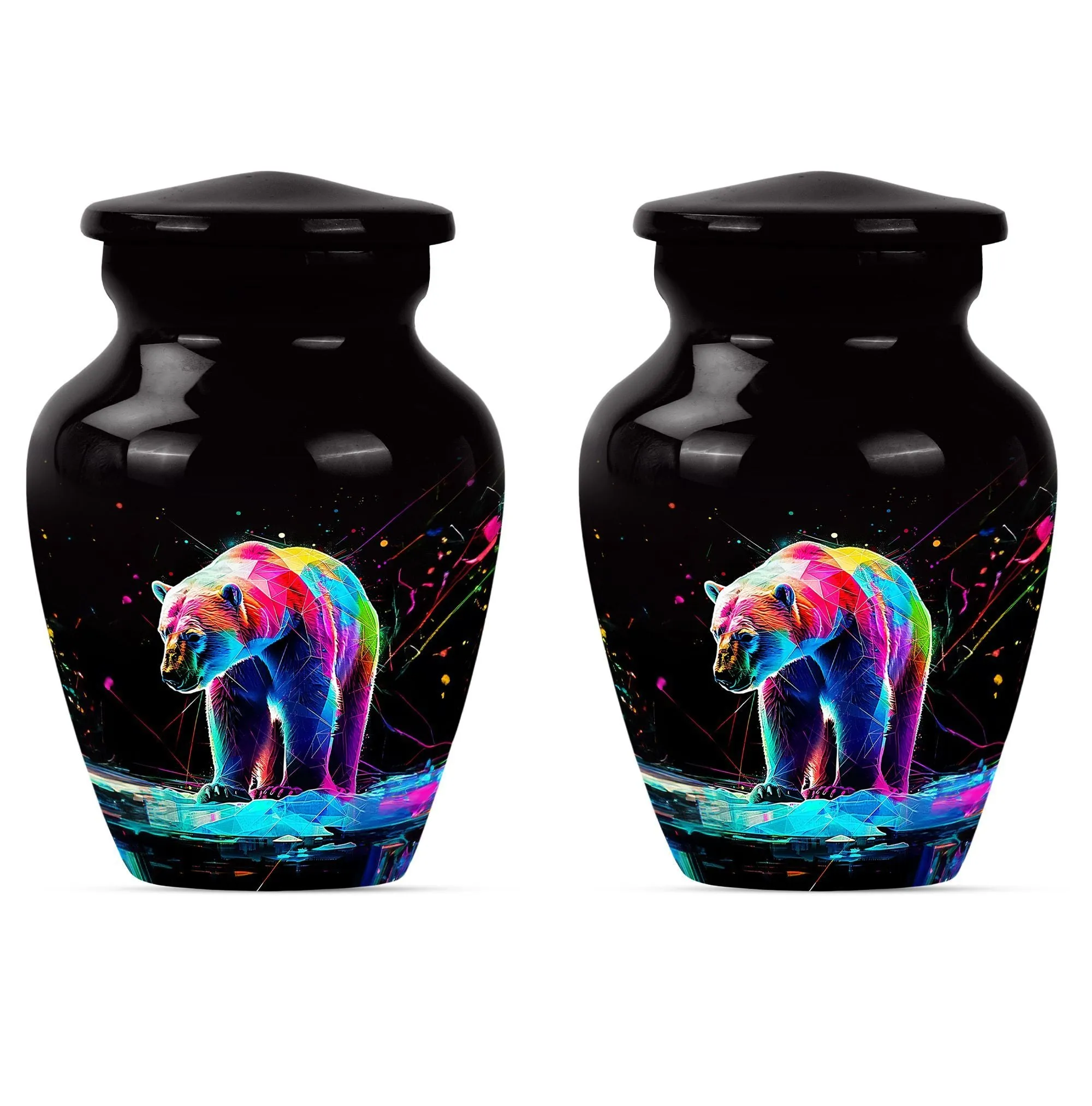 Engraved Bear Urn for Ashes - Keepsake Urn For Sharing Ashes