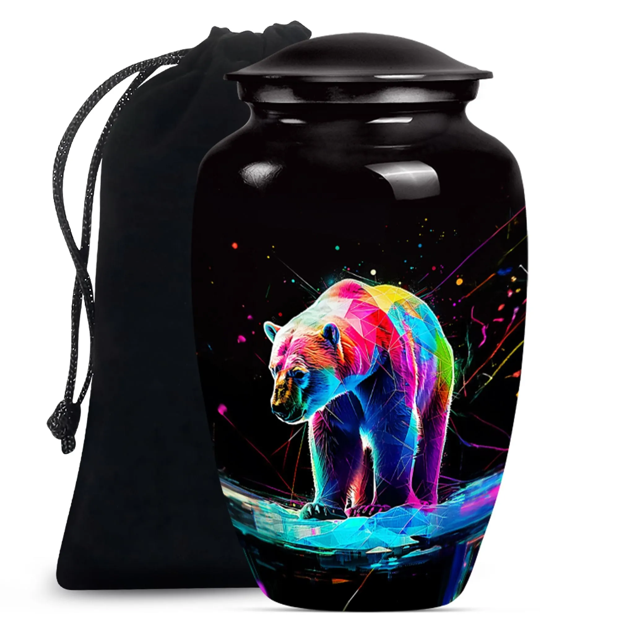 Engraved Bear Urn for Ashes - Keepsake Urn For Sharing Ashes