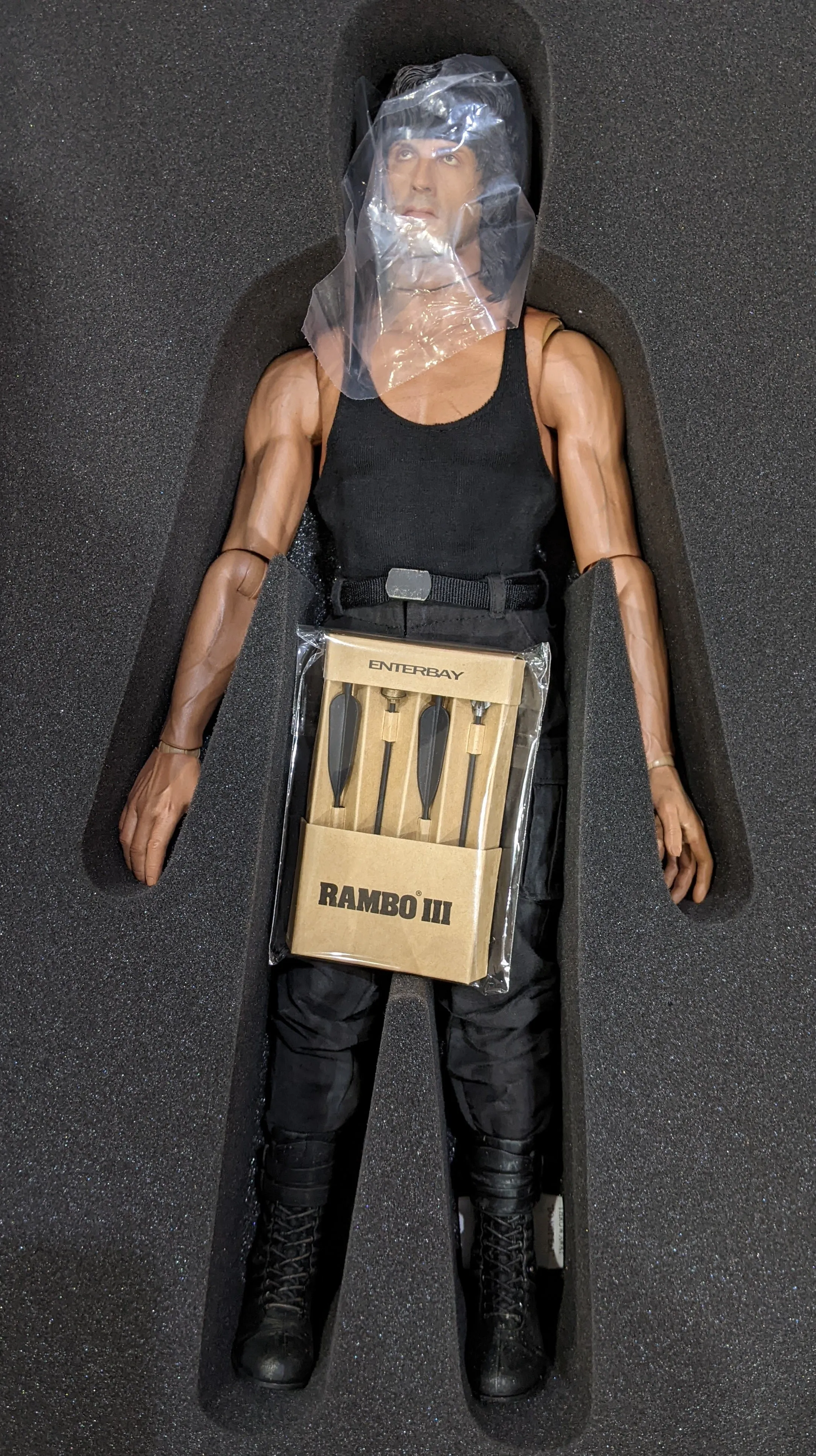 Enterbay HD Masterpiece 1/6 Rambo 3 Rambo Sixth Scale Action Figure *Open Box*