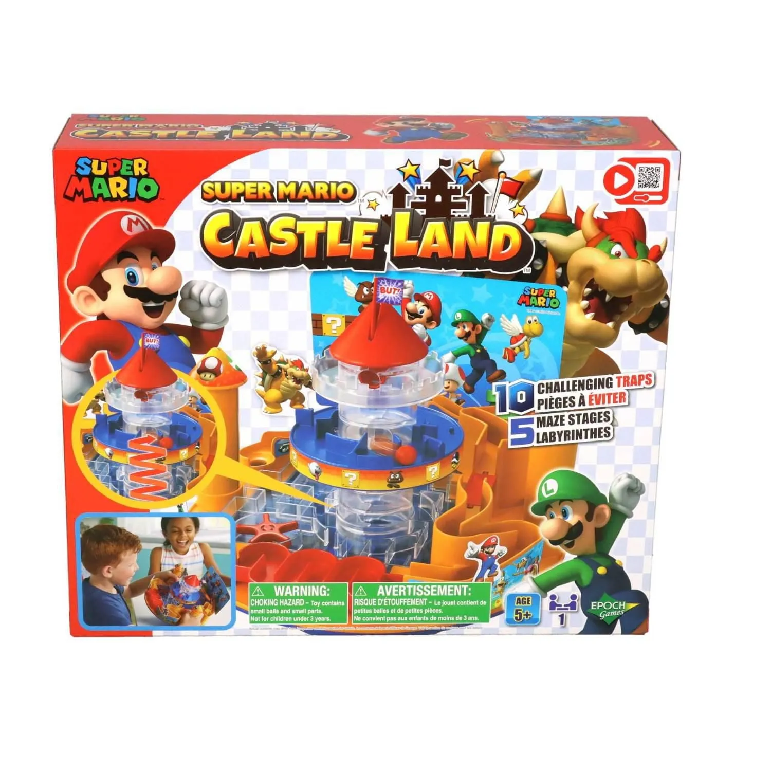 Epoch Games 7486 Super Mario Castle Land, Tabletop Skill and Action Game, Ages 5 