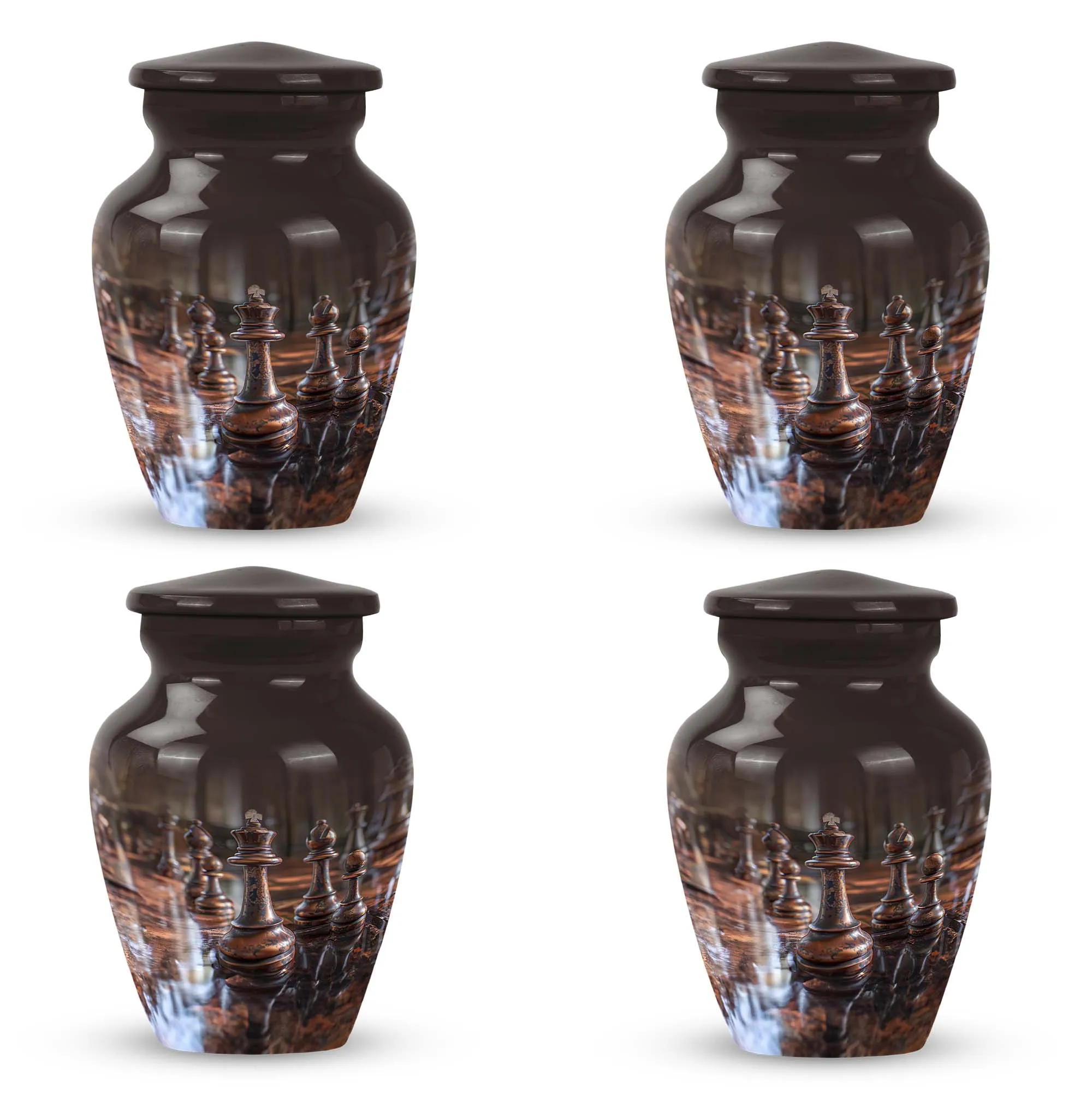 Eternal Checkmate Chess Urn - Distinguished Male Memorial Legacy