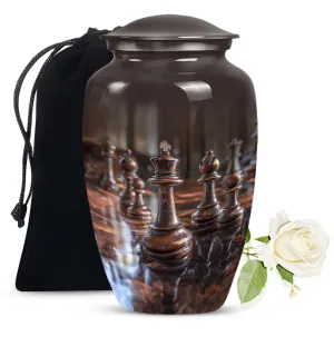 Eternal Checkmate Chess Urn - Distinguished Male Memorial Legacy