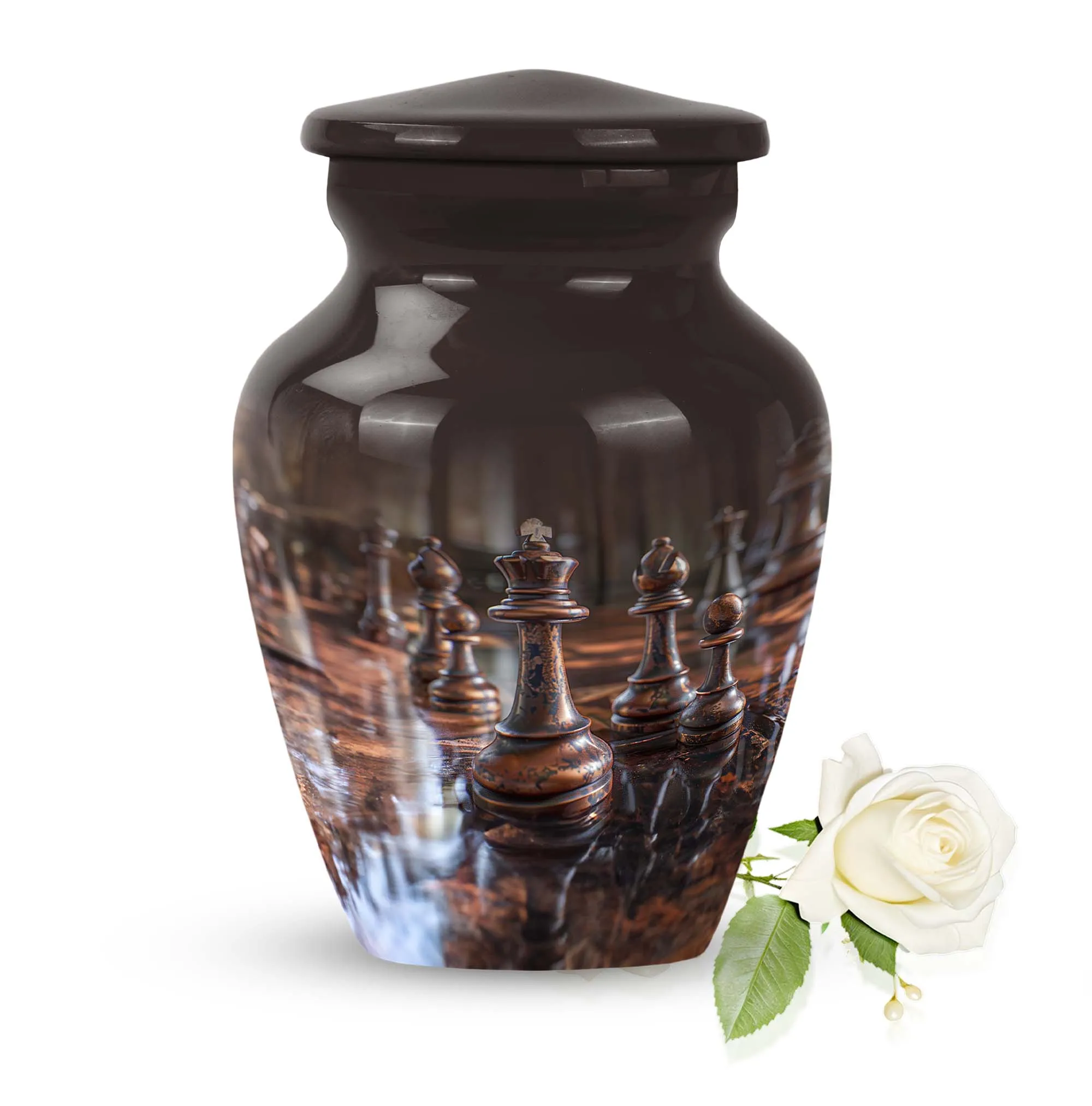 Eternal Checkmate Chess Urn - Distinguished Male Memorial Legacy