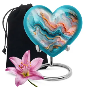 Eternal Flow: Vibrant Swirl Cremation Urn for Adults