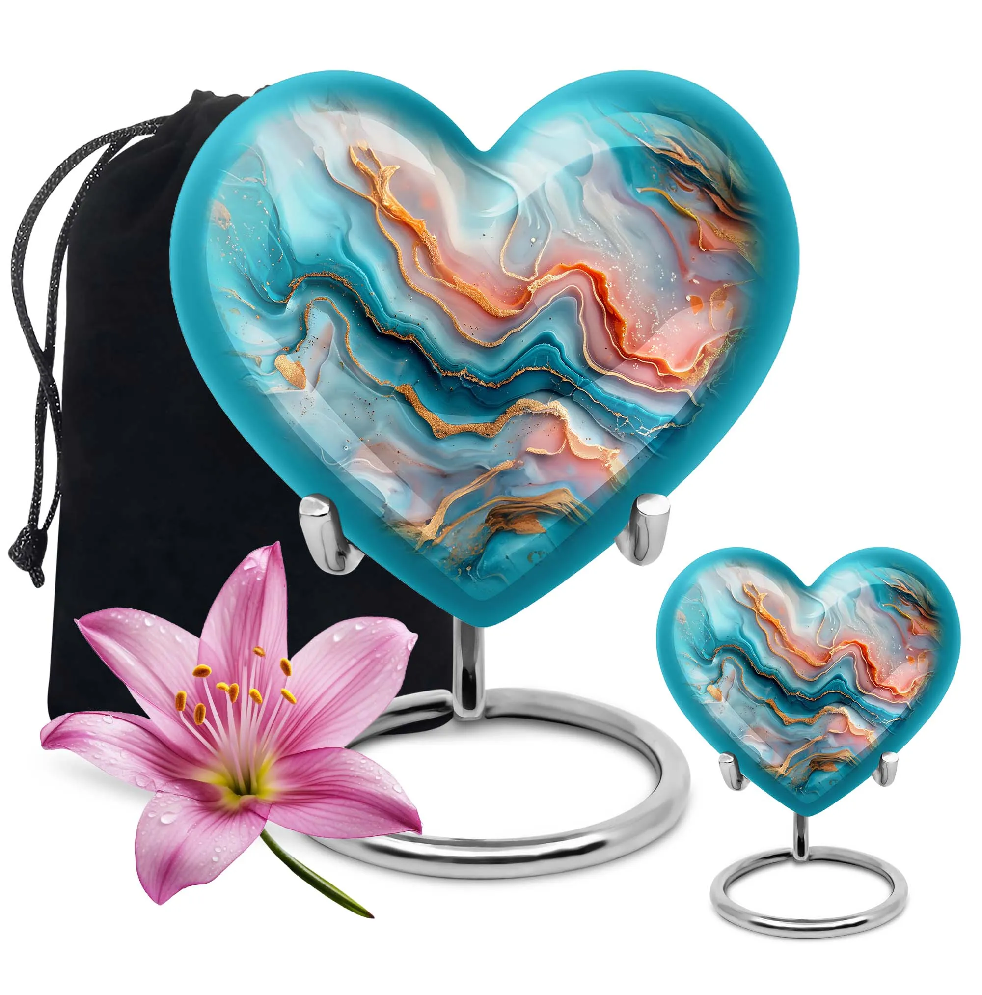 Eternal Flow: Vibrant Swirl Cremation Urn for Adults