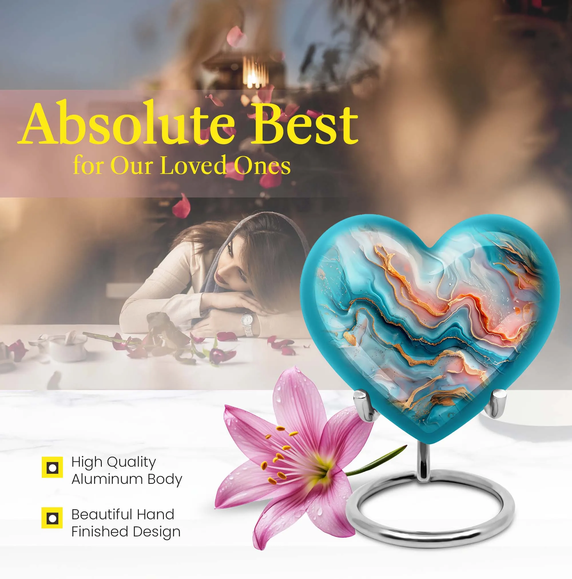 Eternal Flow: Vibrant Swirl Cremation Urn for Adults