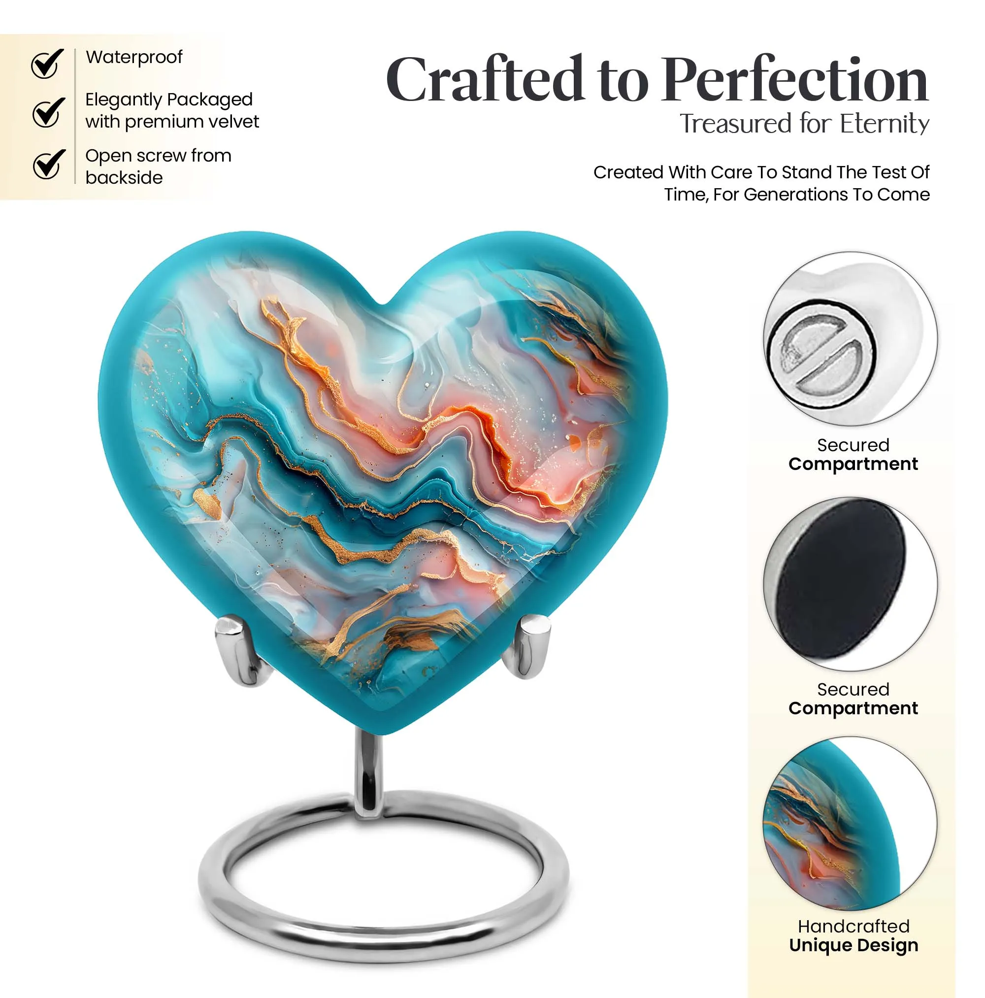 Eternal Flow: Vibrant Swirl Cremation Urn for Adults