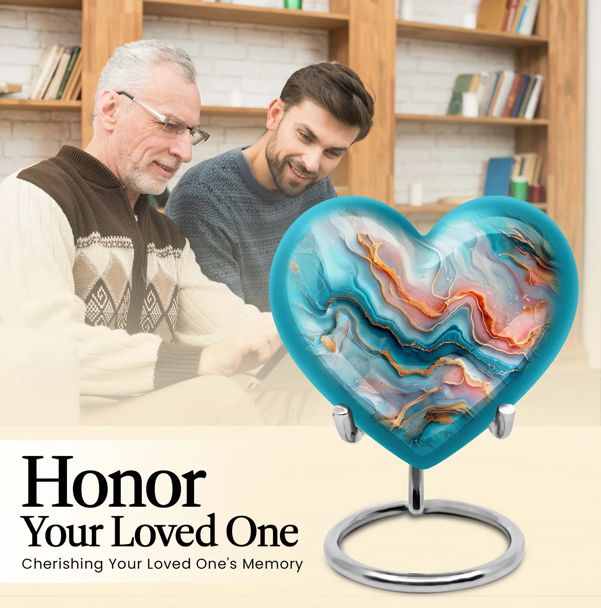 Eternal Flow: Vibrant Swirl Cremation Urn for Adults