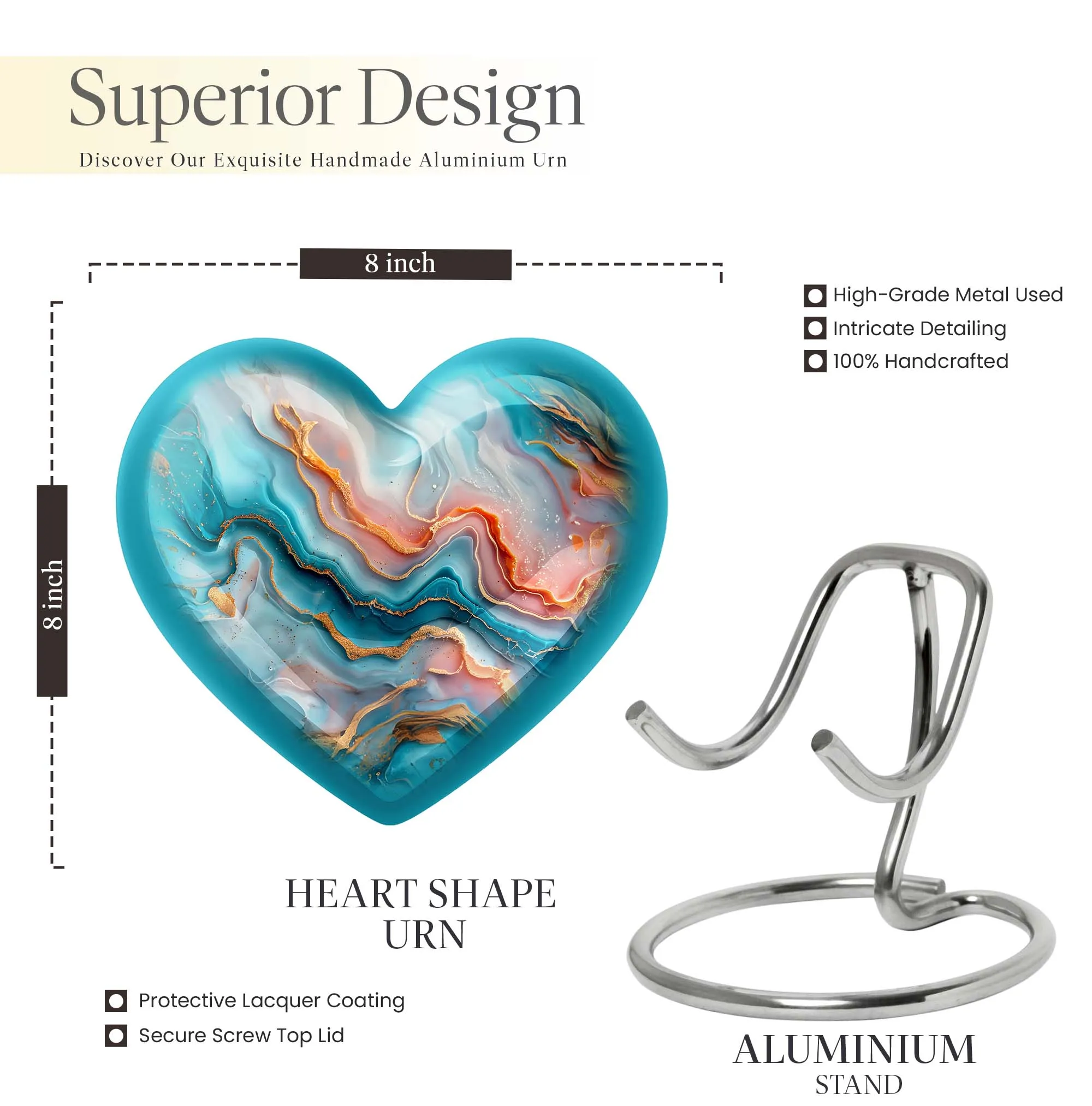 Eternal Flow: Vibrant Swirl Cremation Urn for Adults
