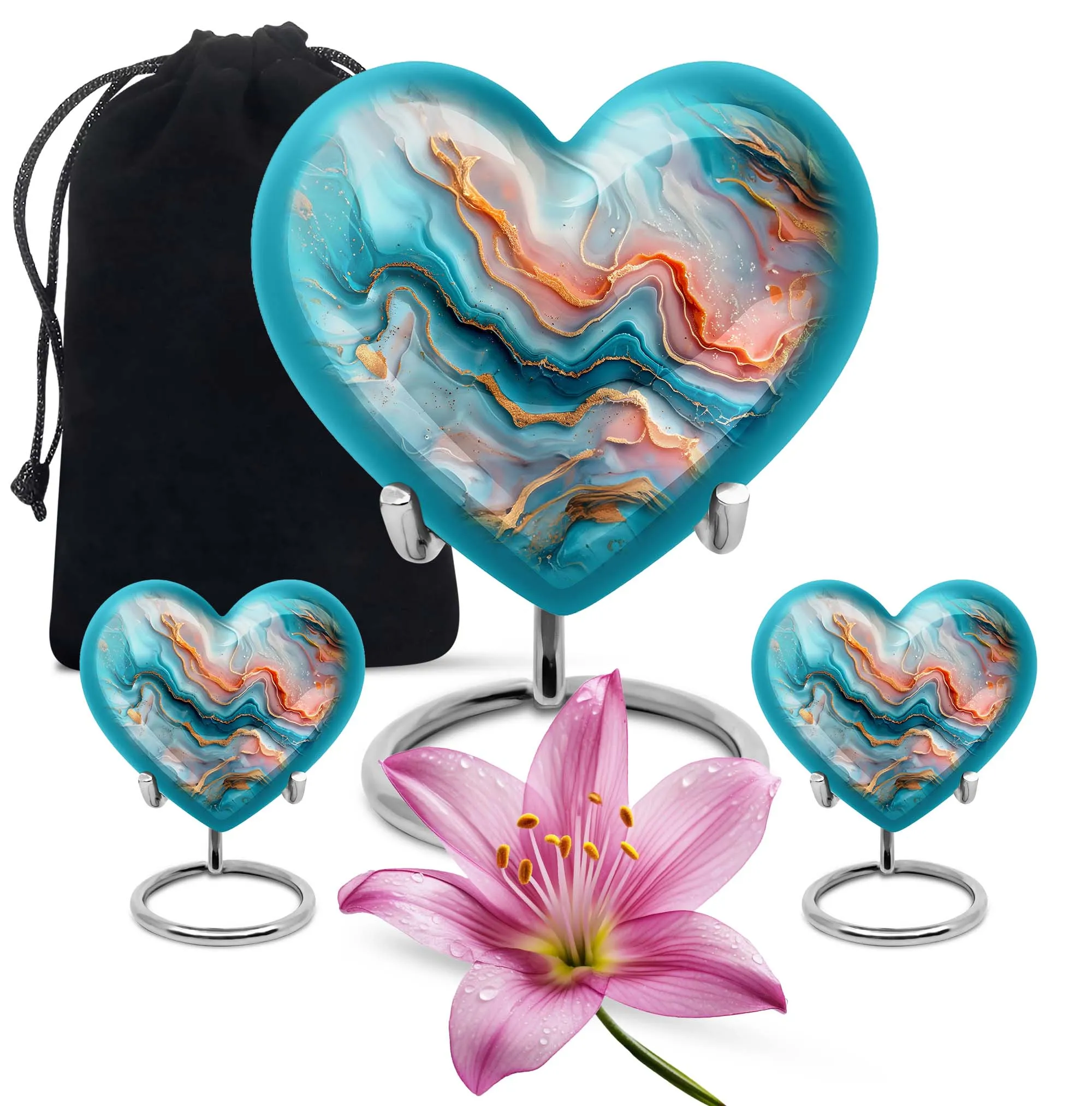 Eternal Flow: Vibrant Swirl Cremation Urn for Adults